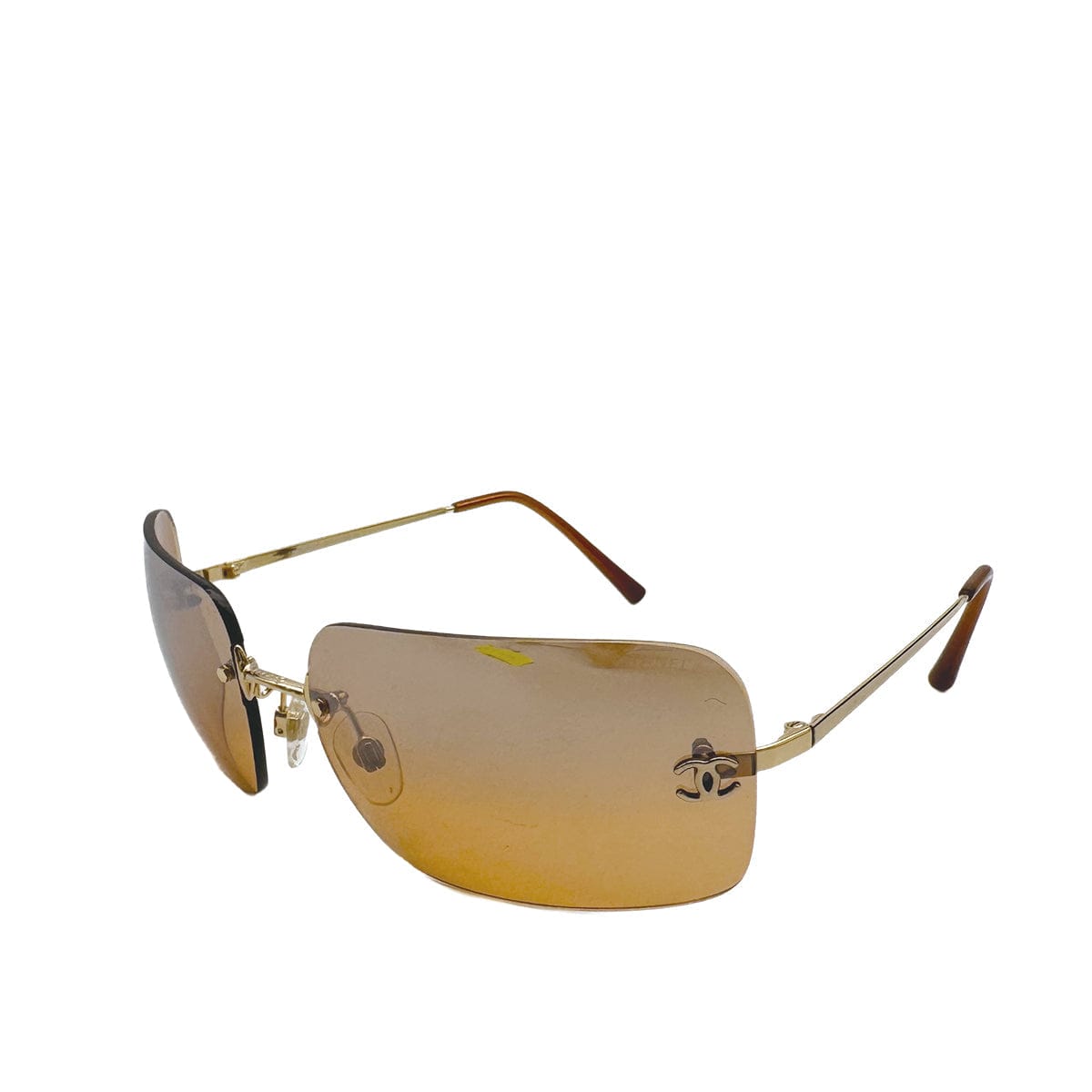Luxury Promise Japan VINTAGE CHANEL RIMLESS SUNGLASSES COCOMARK ORANGE EYEWEAR 90315441