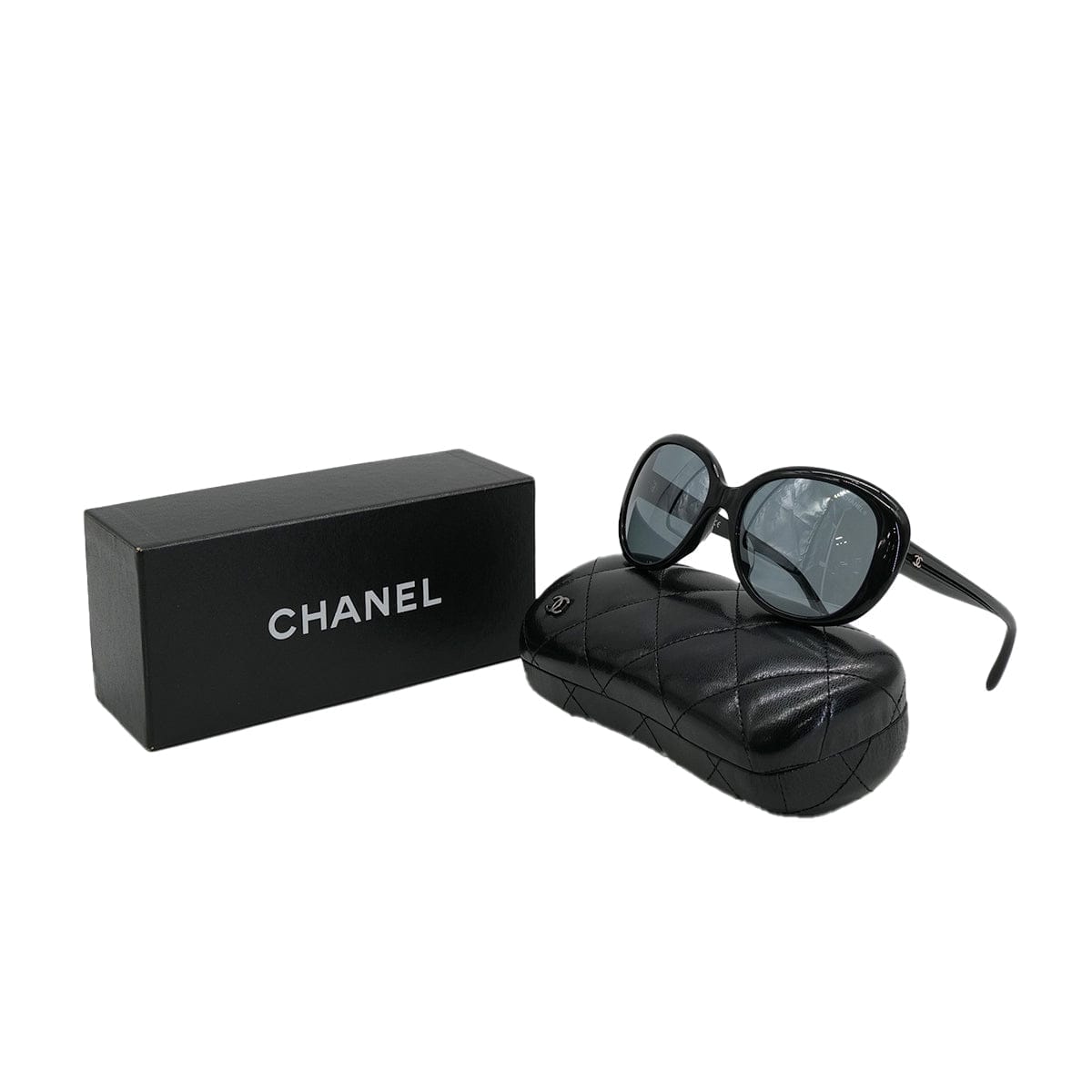 Luxury Promise Japan VINTAGE CHANEL SUNGLASSES COCOMARK BLACK EYEWEAR 90313296