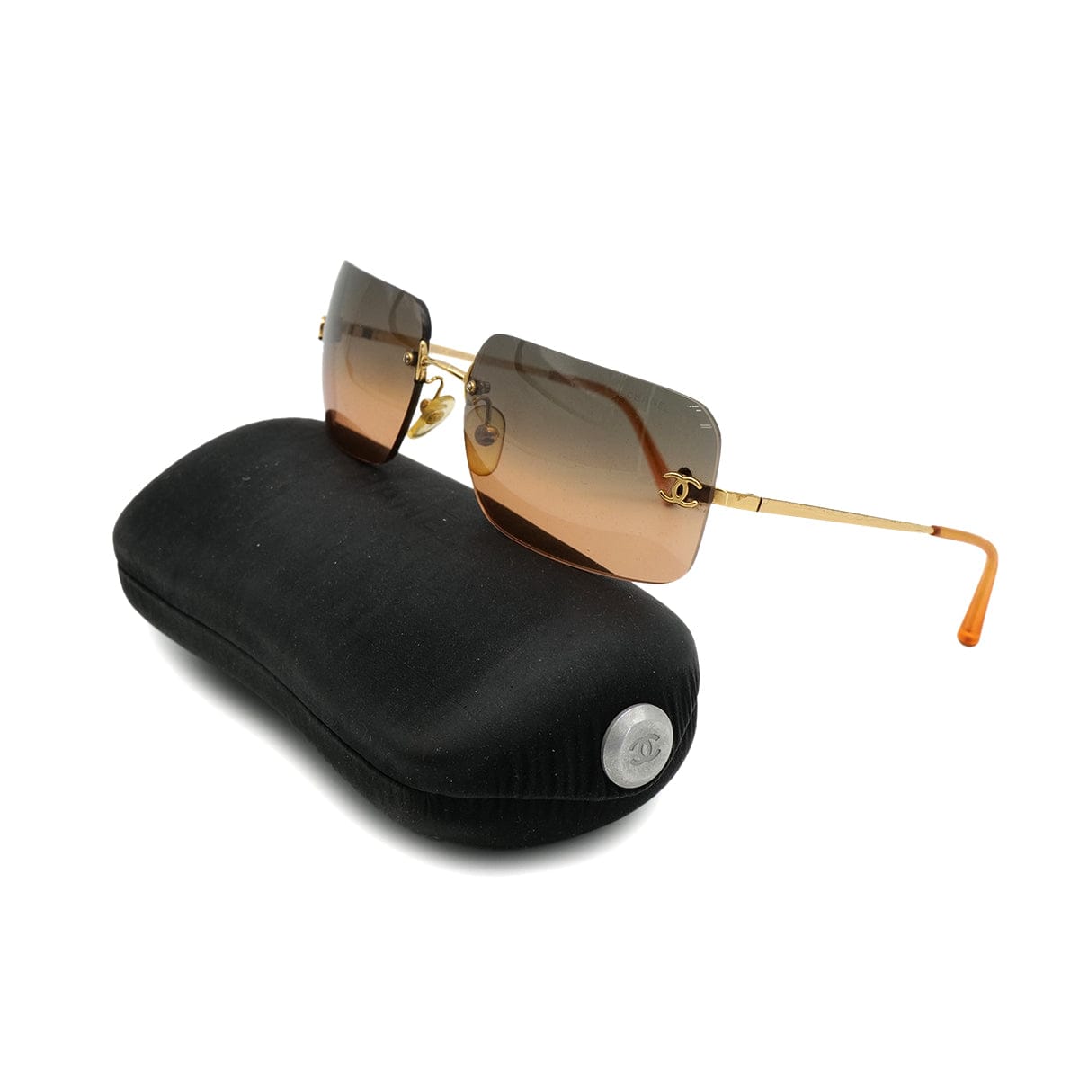 Luxury Promise Japan VINTAGE CHANEL SUNGLASSES COCOMARK GOLD EYEWEAR 90319964