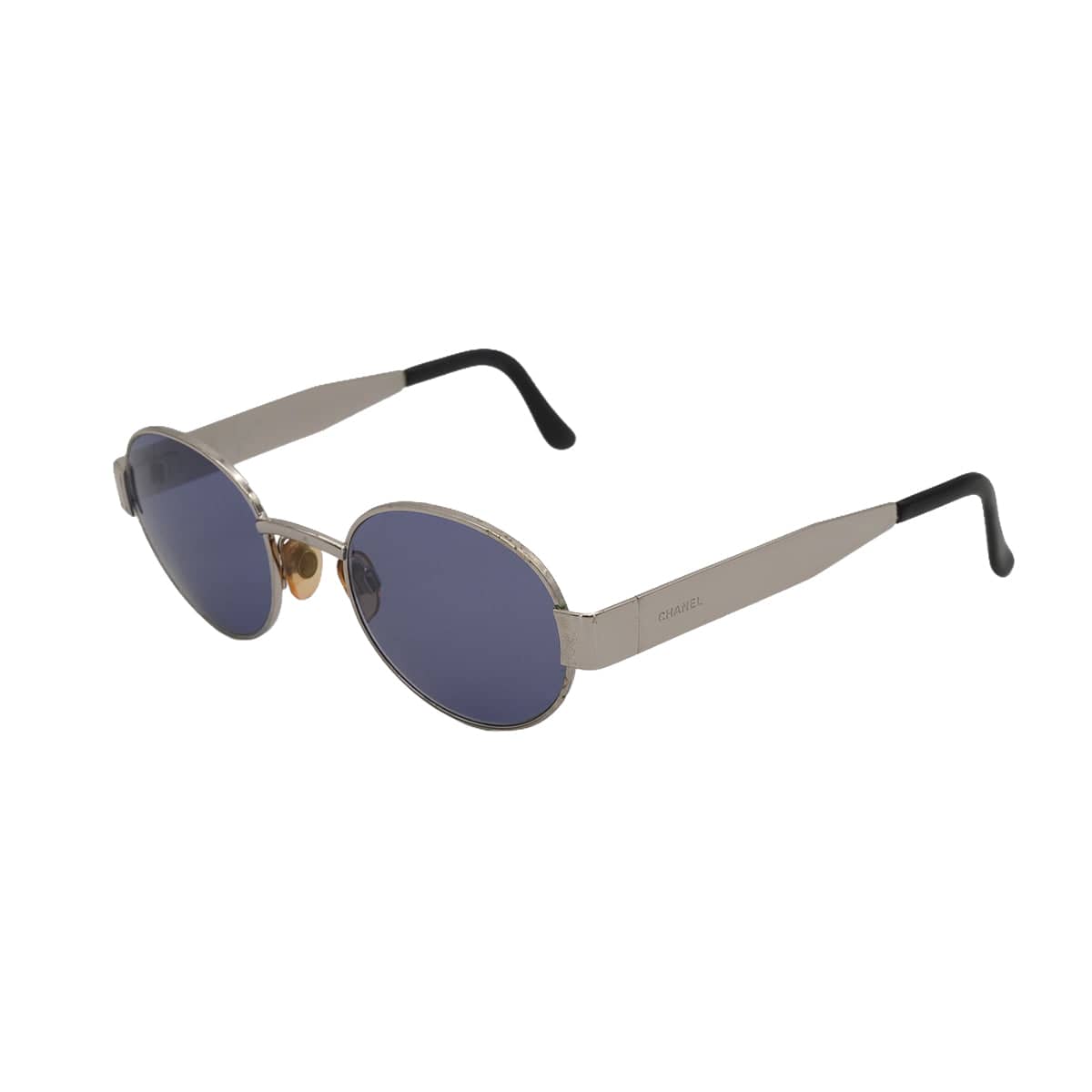 Luxury Promise Japan VINTAGE CHANEL SUNGLASSES LOGO SILVER EYEWEAR 90323490