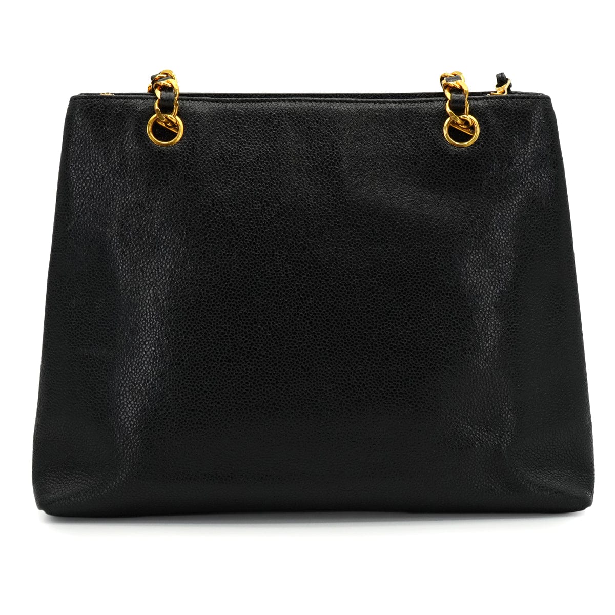 Luxury Promise Japan VINTAGE CHANEL TURN LOCK CHAIN TOTE BAG BLACK CAVIAR SKIN GOLD HARDWARE 90340502