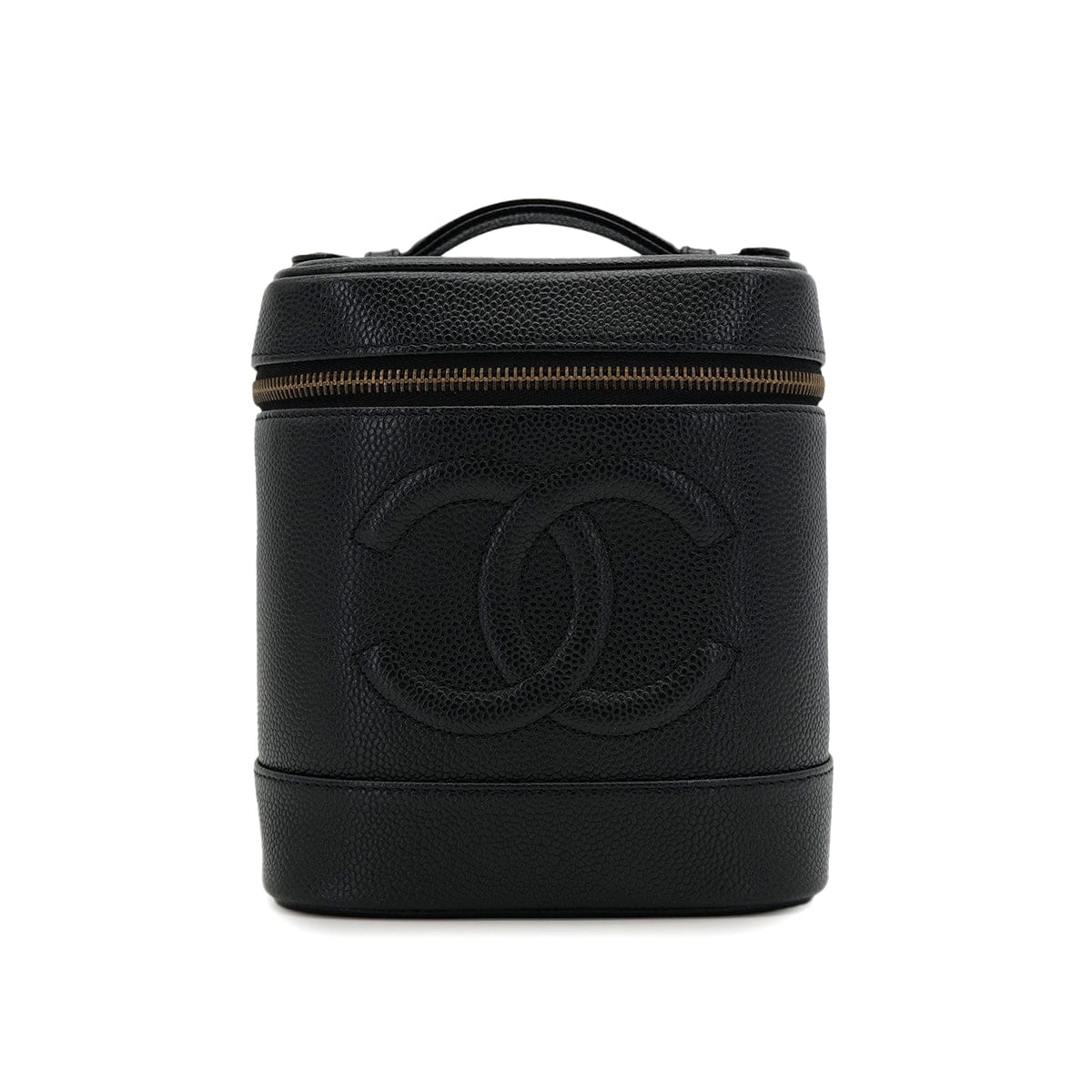 Luxury Promise Japan VINTAGE CHANEL VANITY HAND BAG BLACK CAVIAR SKIN 90319915