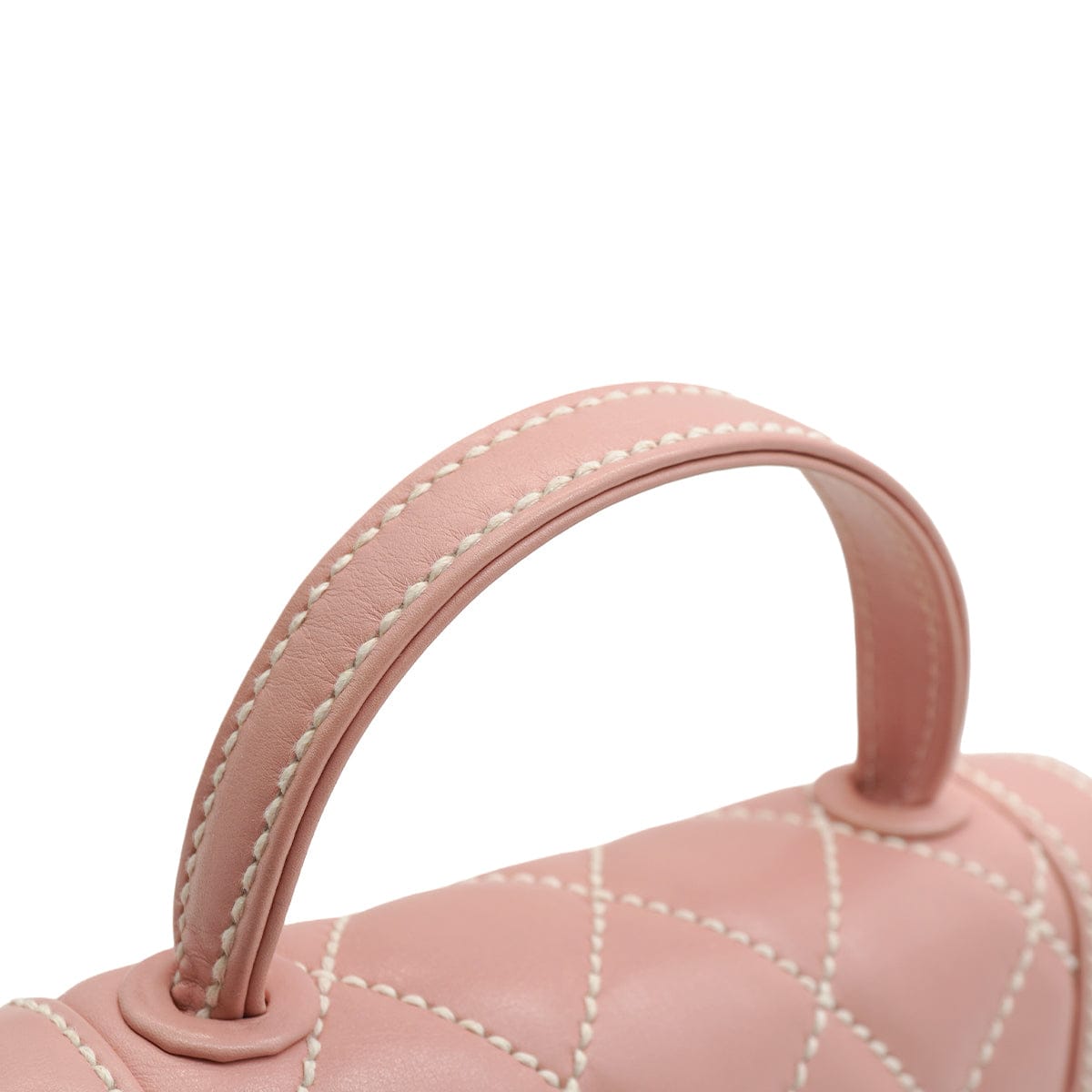 Luxury Promise Japan VINTAGE CHANEL WILD STITCH HAND BAG PINK LEATHER GOLD HARDWARE 90346151