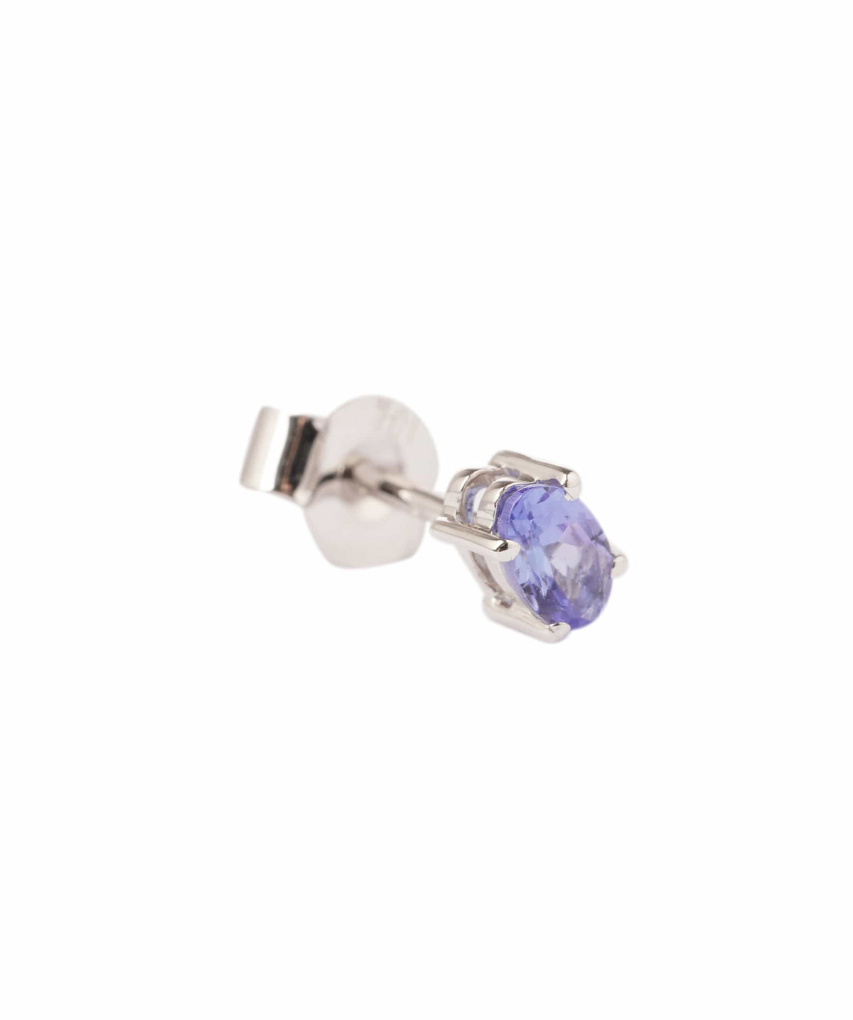 Luxury Promise 0.014ct Tanzanite 10k White Gold Push & Post Earrings - 0.92g ANC2069