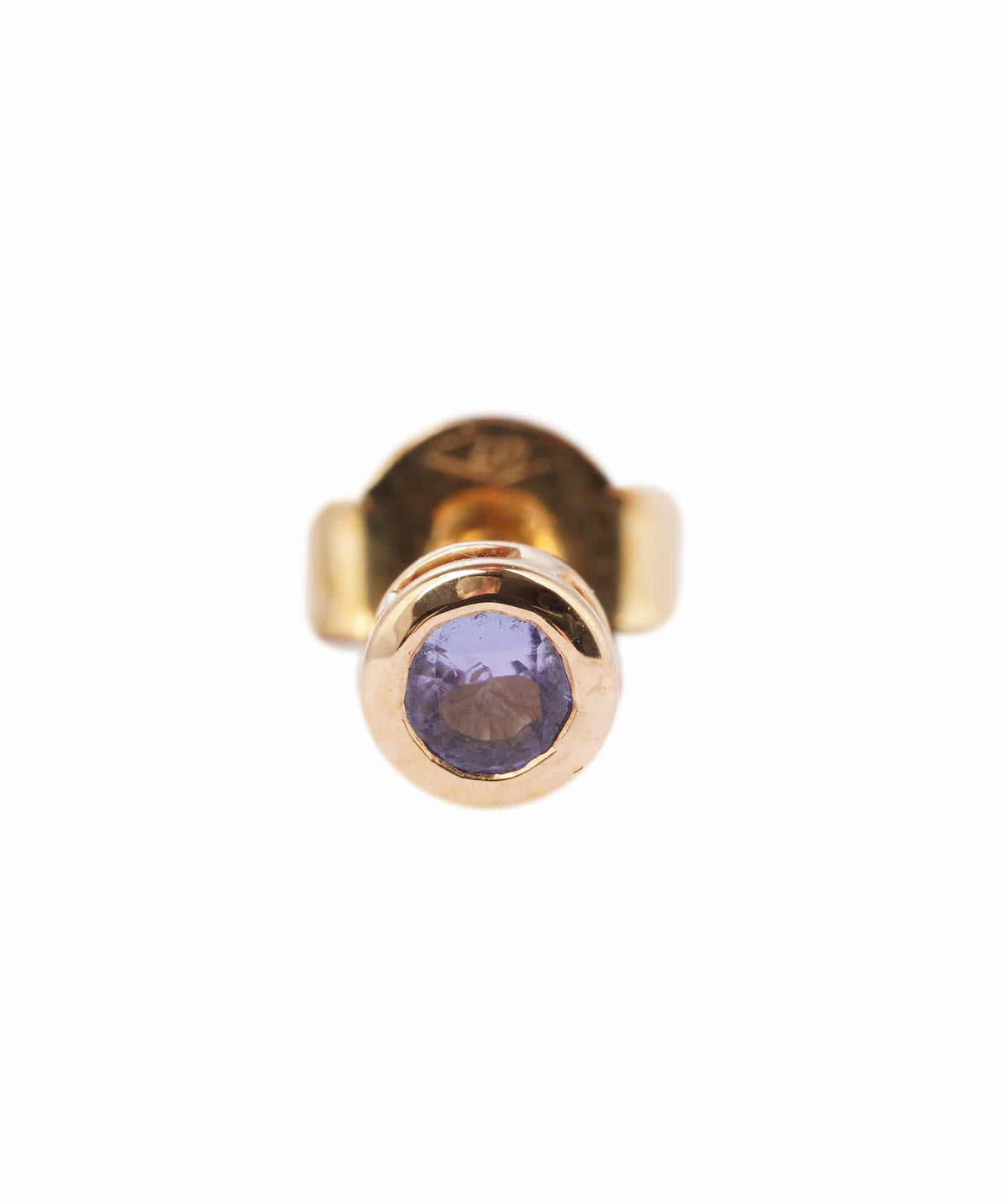 Luxury Promise 0.22ct Tanzanite 10k Yellow Gold Push & Post Earrings - 0.872g ANC2064