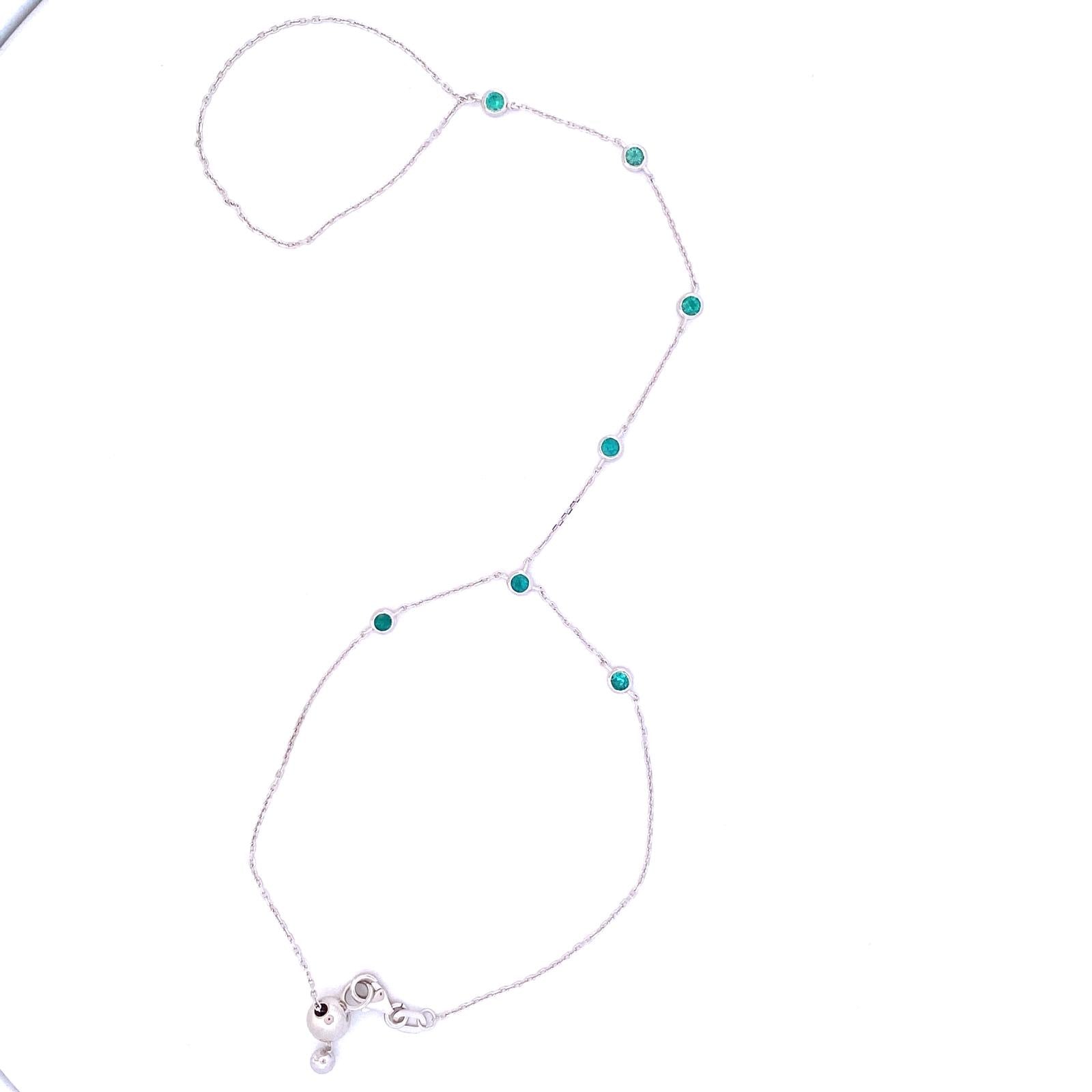 Luxury Promise 0.46ct paraiba handchain WG DXBCD1206