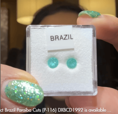 Luxury Promise 0.58ct GIA Brazil Paraiba Cuts (P-133) Set of 2 DXBCD2009