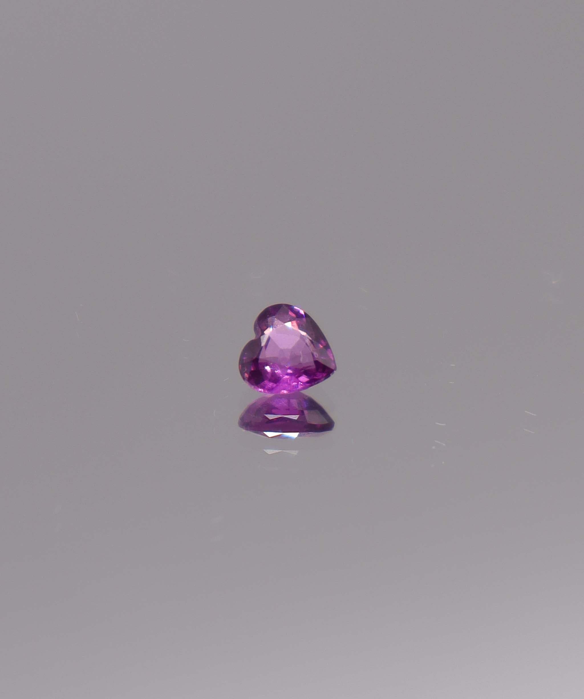 Luxury Promise 0.59ct Purple Rhodolite Garnet Heart DXBS6009