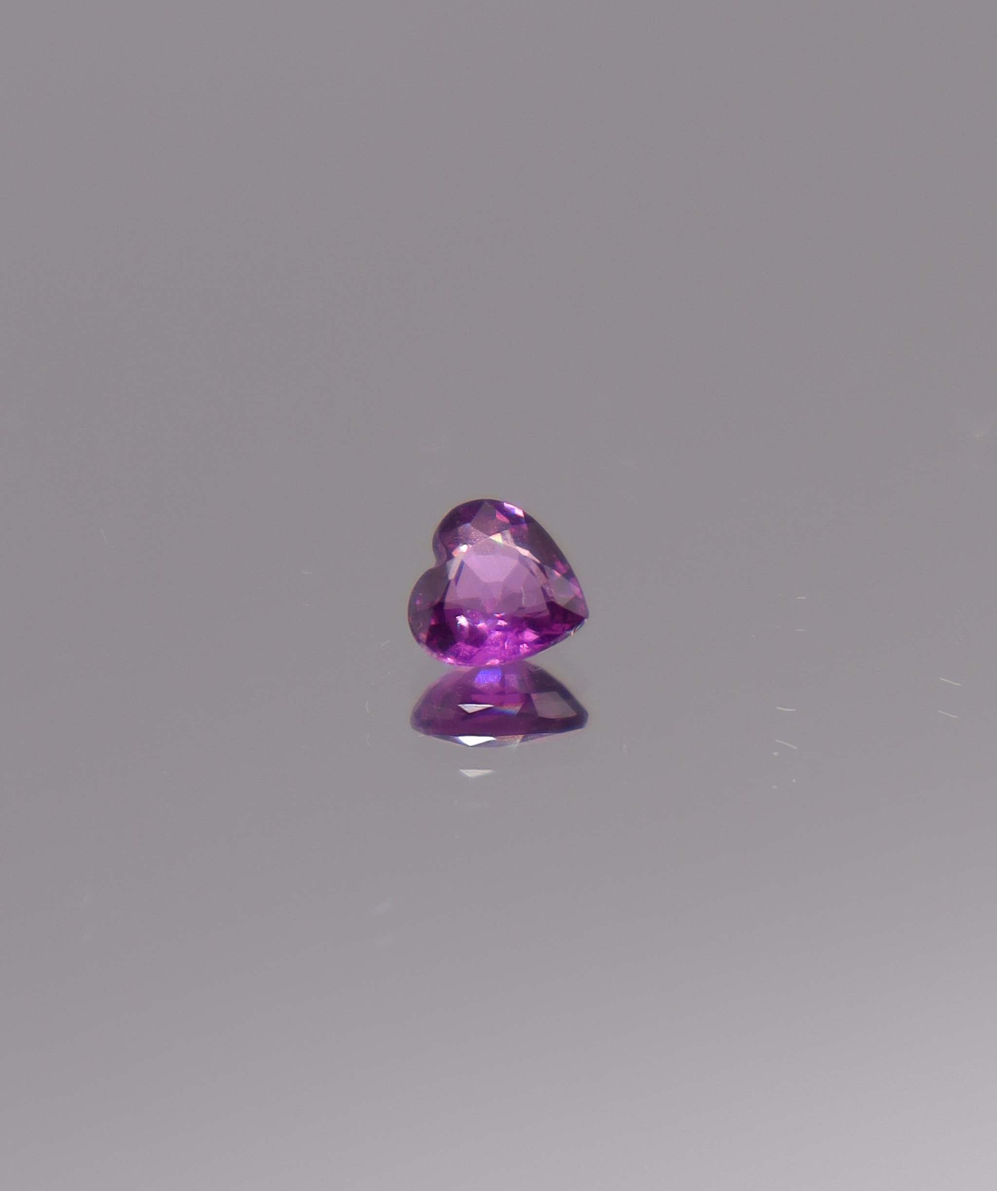 Luxury Promise 0.59ct Purple Rhodolite Garnet Heart DXBS6009