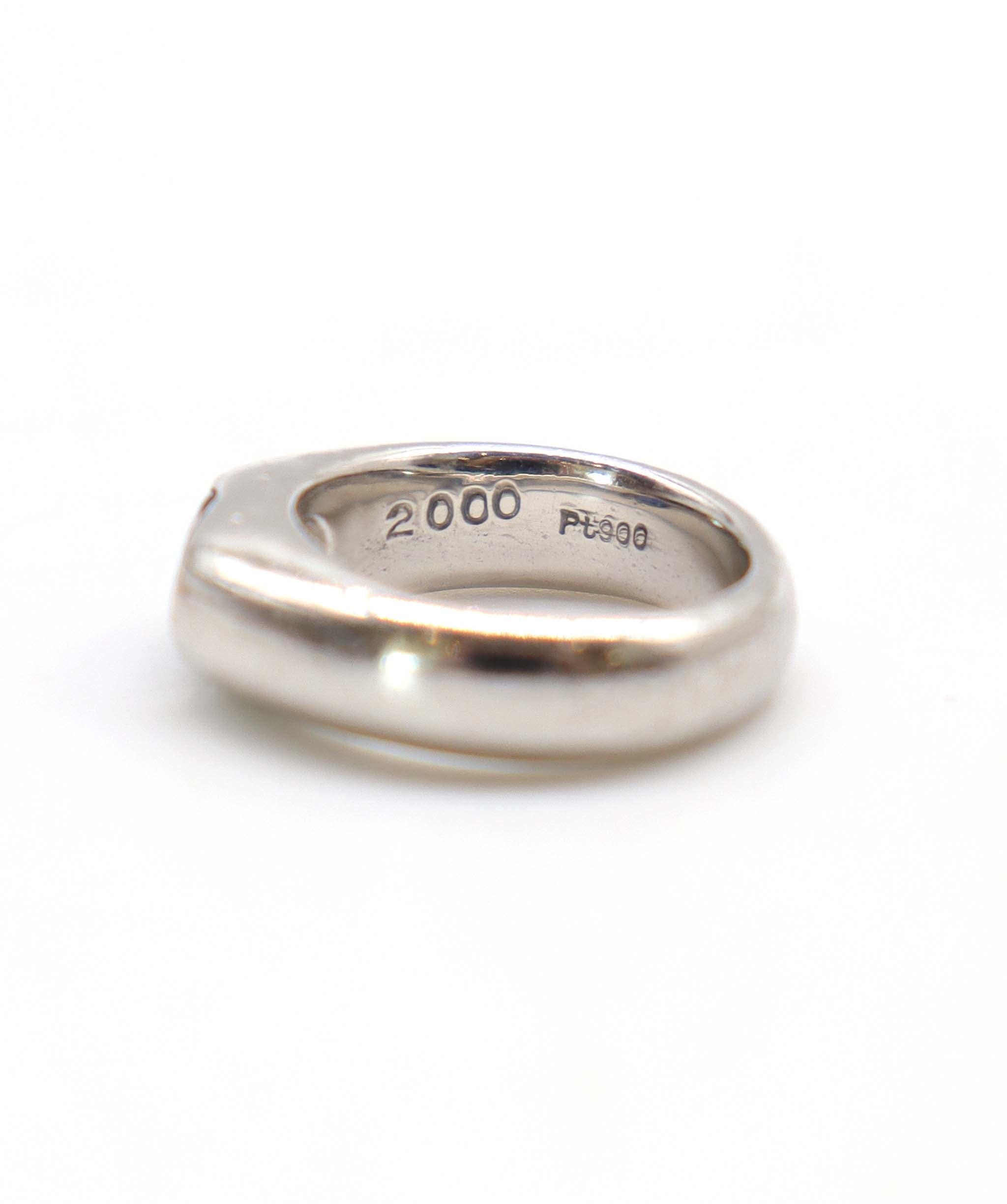 Luxury Promise 0.5ct oval sapphire platinum ring size 40 DXBS4402