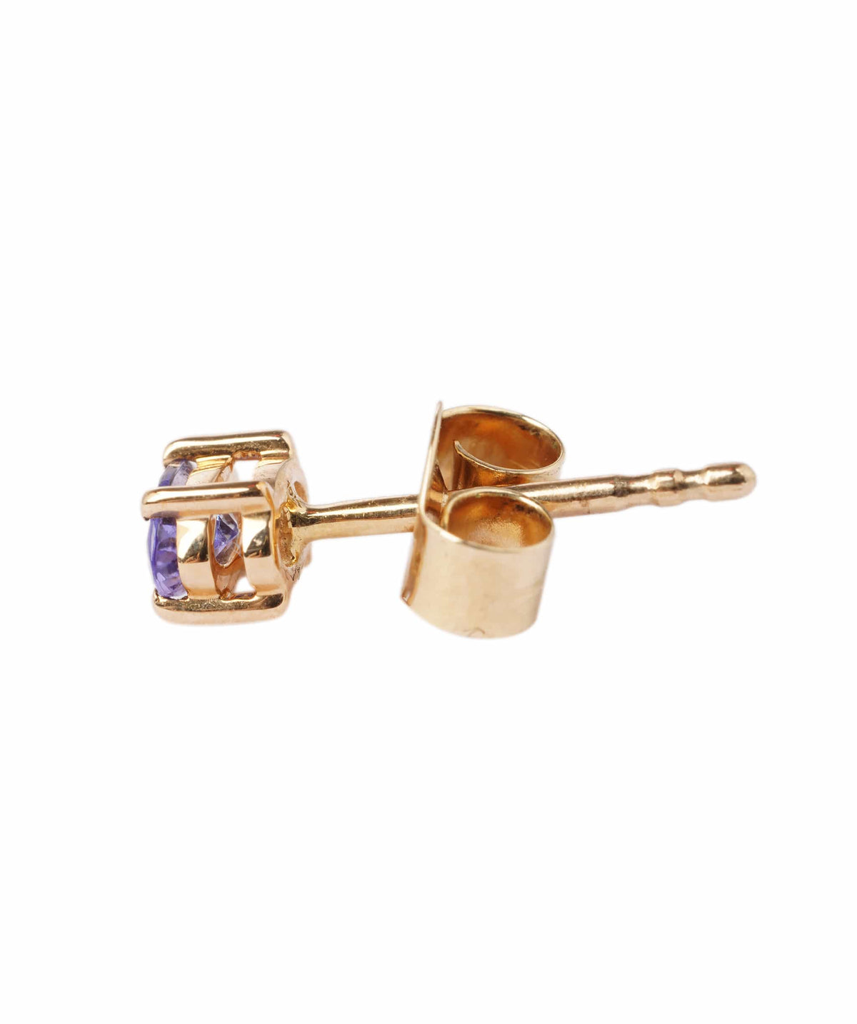 Luxury Promise 0.5ct Tanzanite 10k Yellow Gold Push & Post Earrings - 0.865g ANC2070