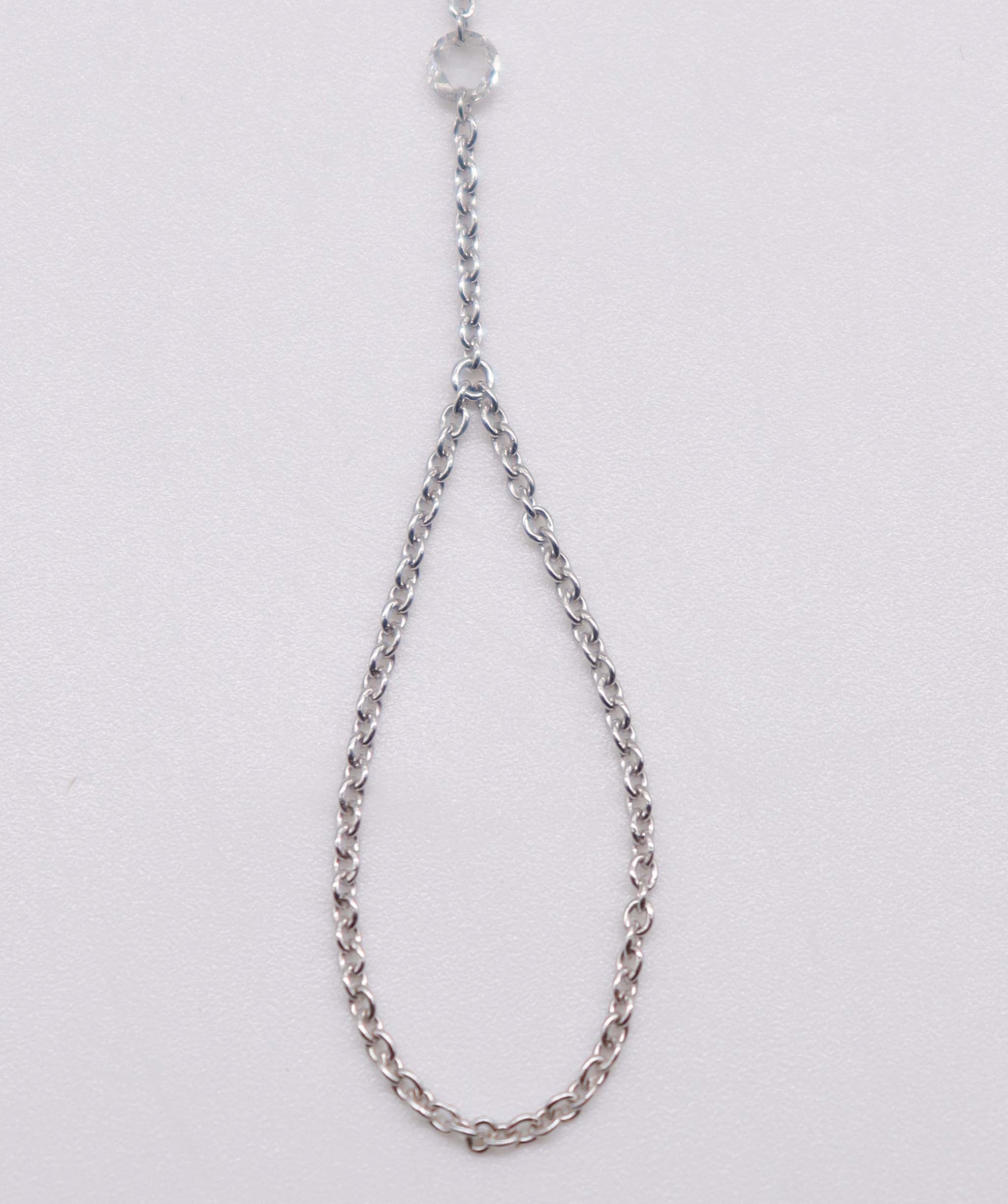 Luxury Promise 0.62CT White Pear Rosecut White Rosecut Diamonds HANDCHAIN B3338