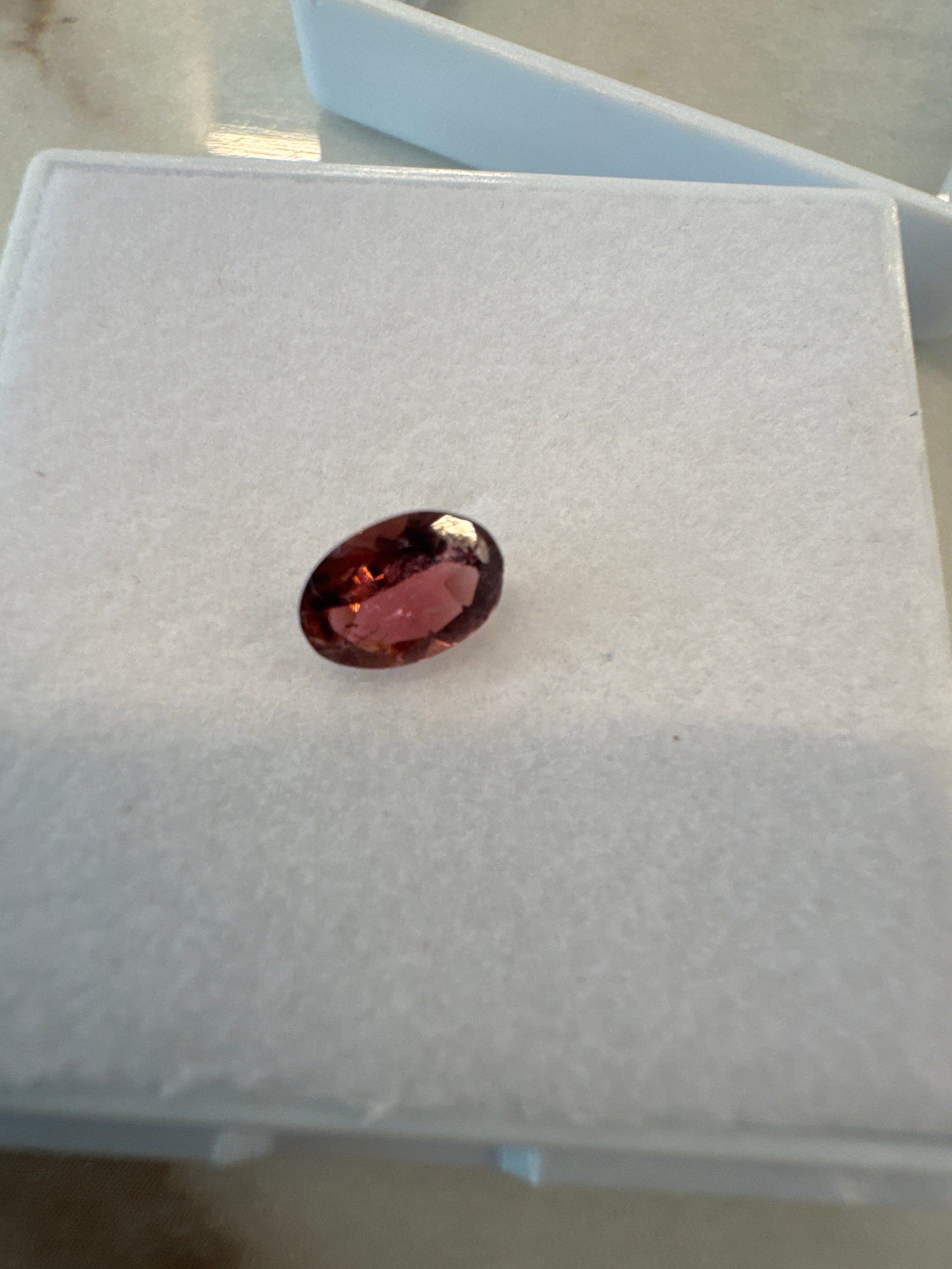 Luxury Promise 0.65ct red sunset tourmaline DXBCD0883