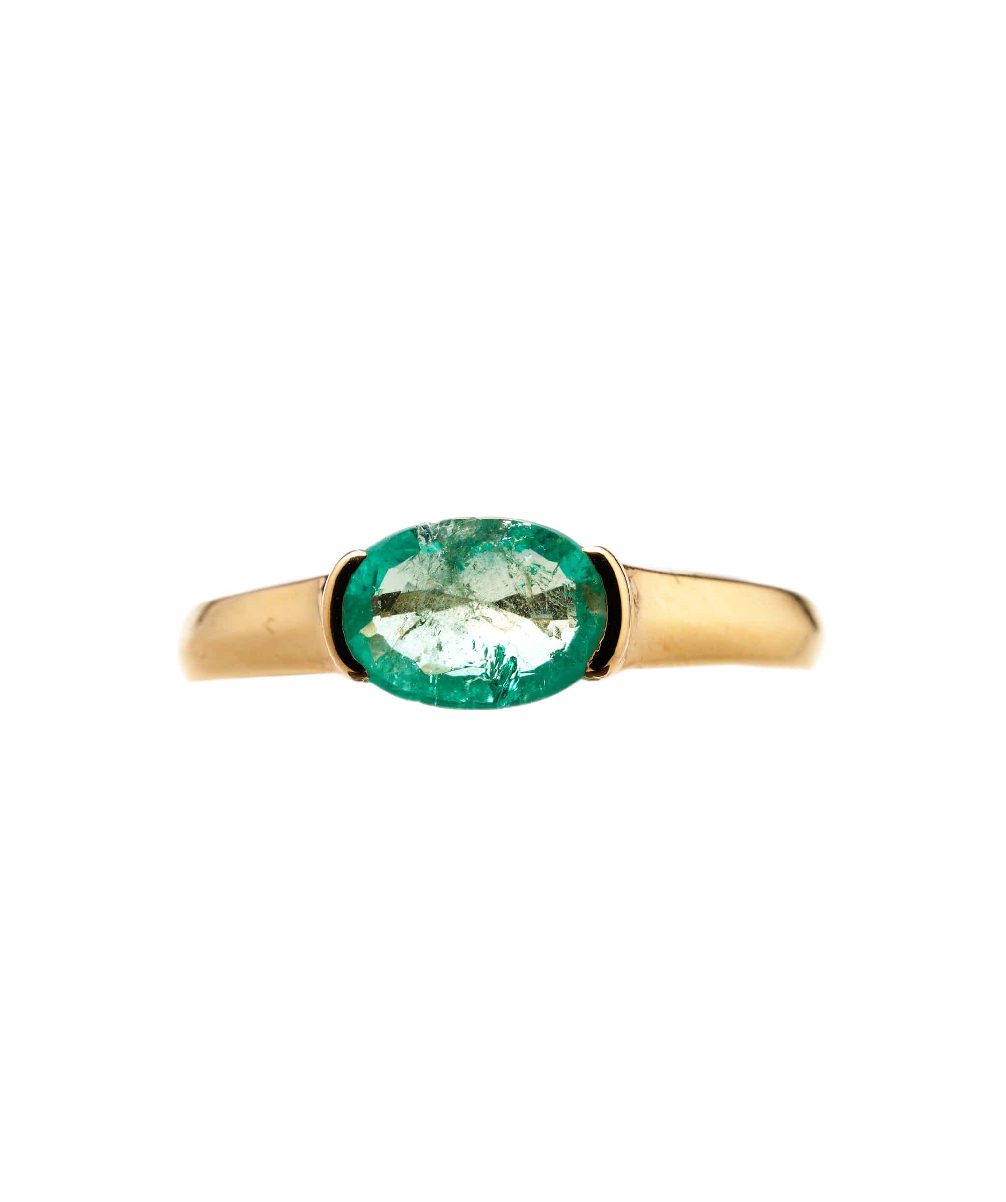 Luxury Promise 0.69ct Colombian Emerald 18K Gold Ring ANL0052