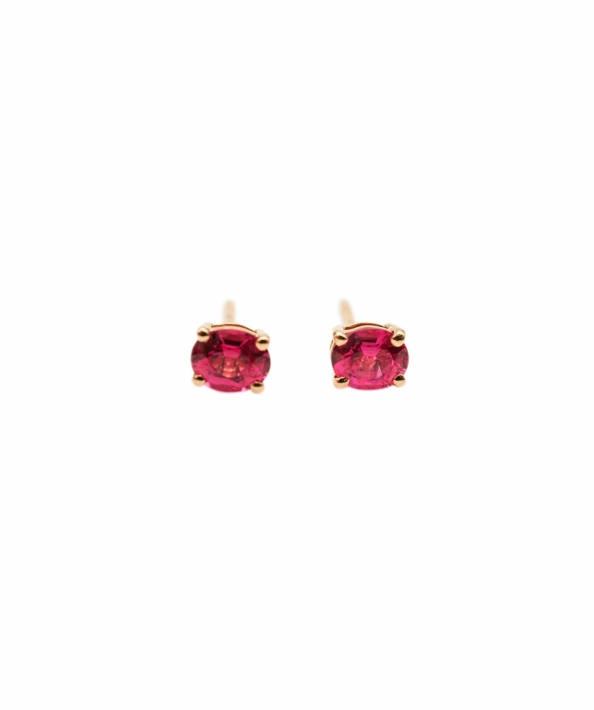 Luxury Promise 0.73ct Neon Pinkish Red Spinels RG studs RDC0414