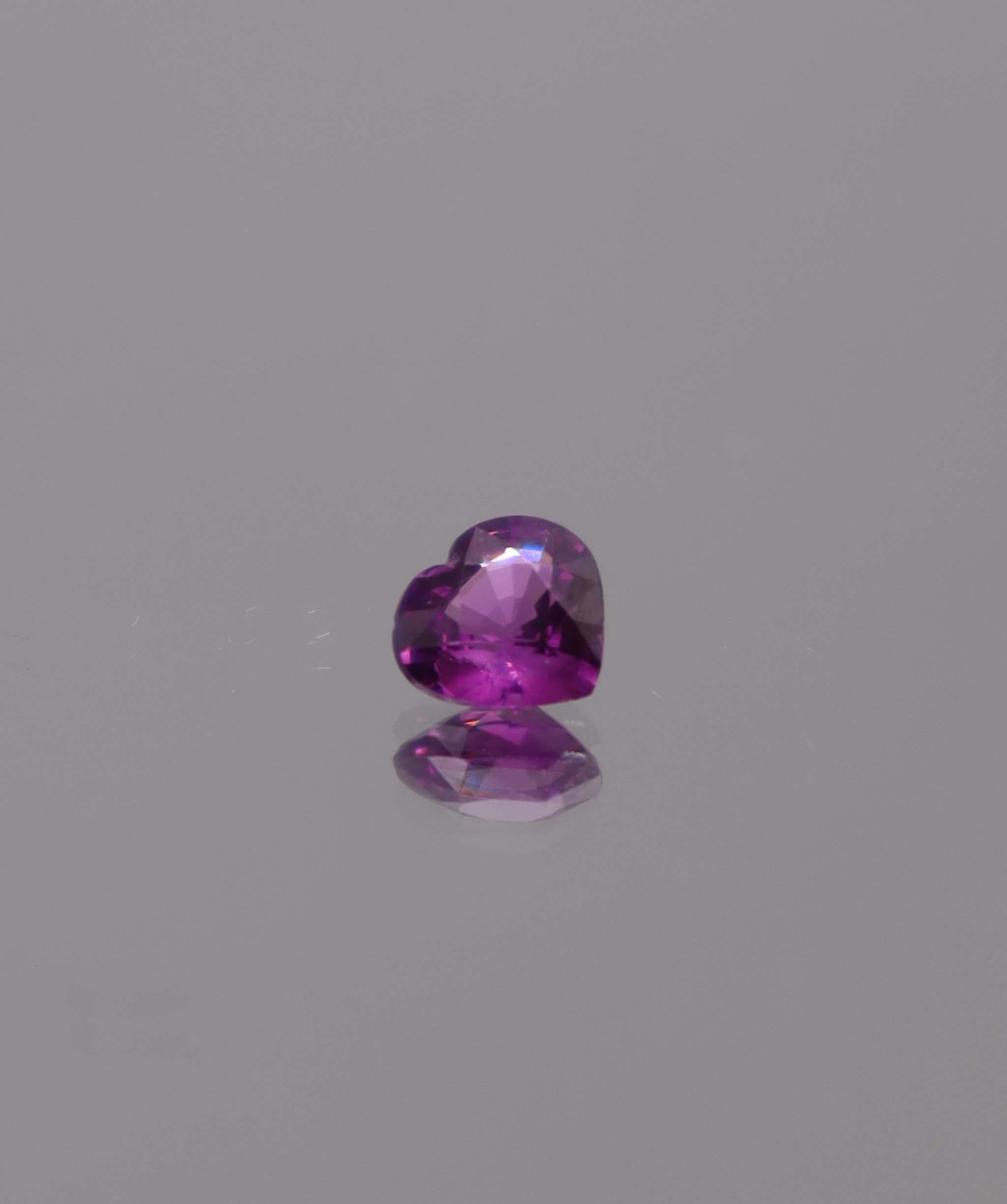 Luxury Promise 0.74ct Purple Rhodolite Garnet Heart DXBS6008