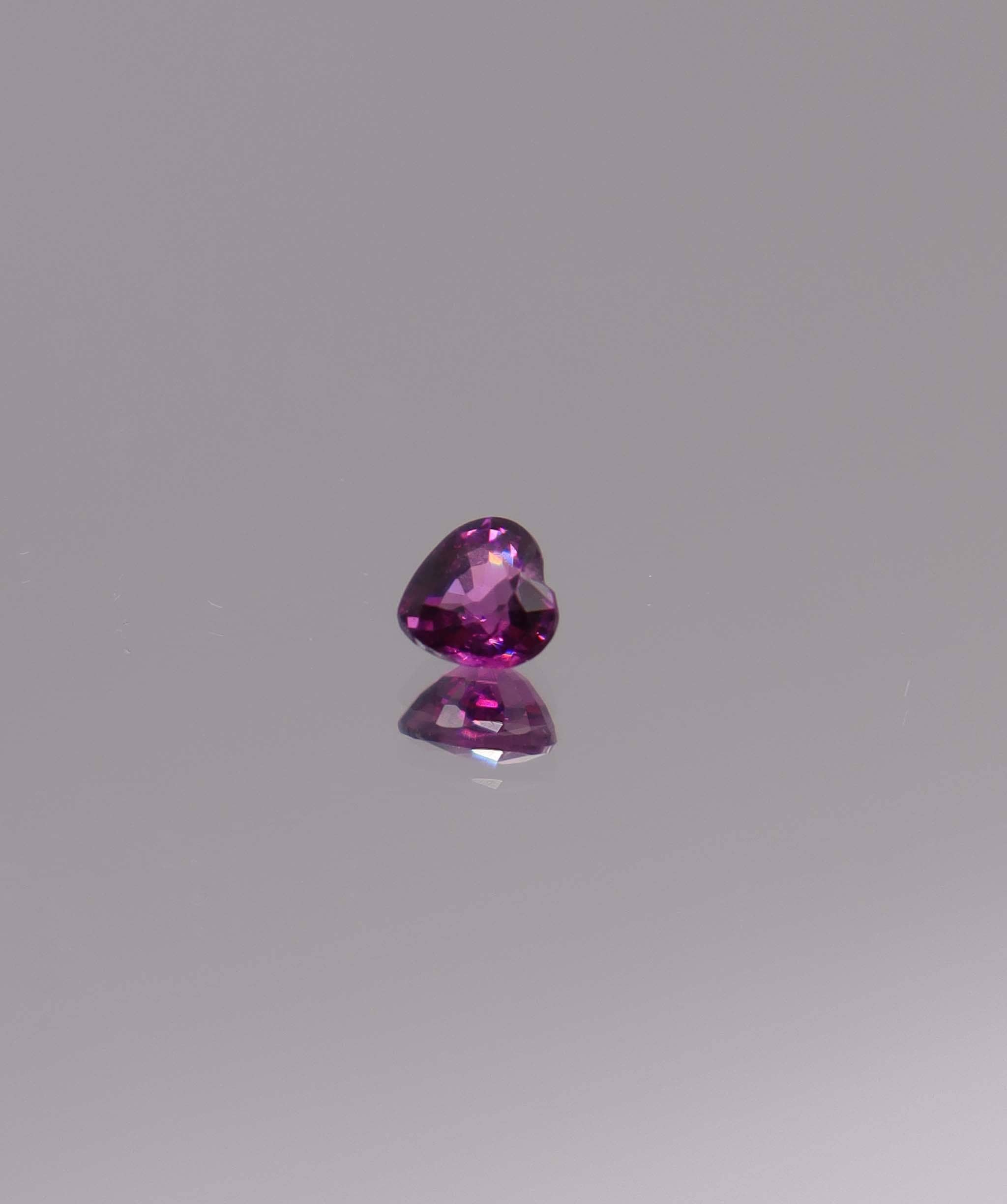 Luxury Promise 0.74ct Purple Rhodolite Garnet Heart DXBS6013
