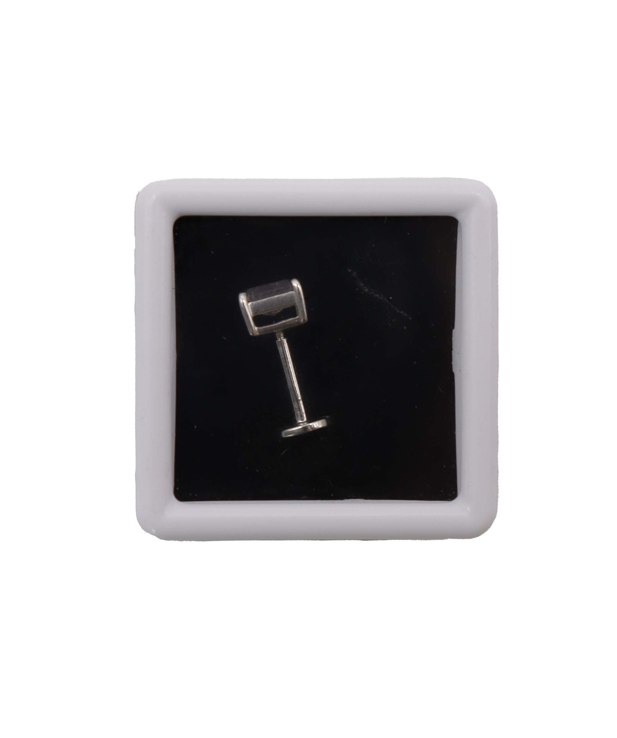 Luxury Promise 0.75CT Cushion Diamond Ear Stacker Flat Back Earring 18k White Gold DXBG0003