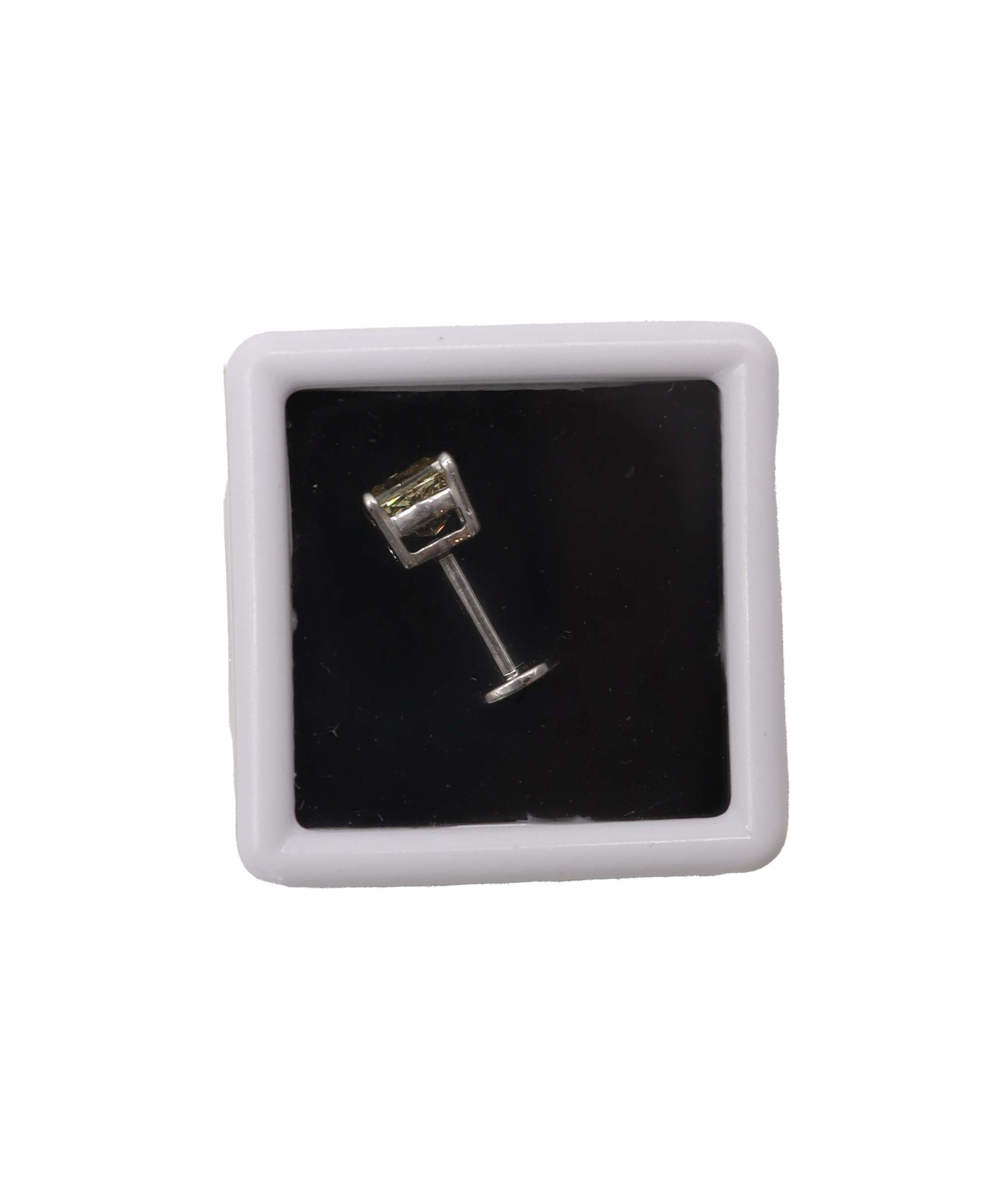 Luxury Promise 0.75CT Cushion Diamond Ear Stacker Flat Back Earring 18k White Gold DXBG0004