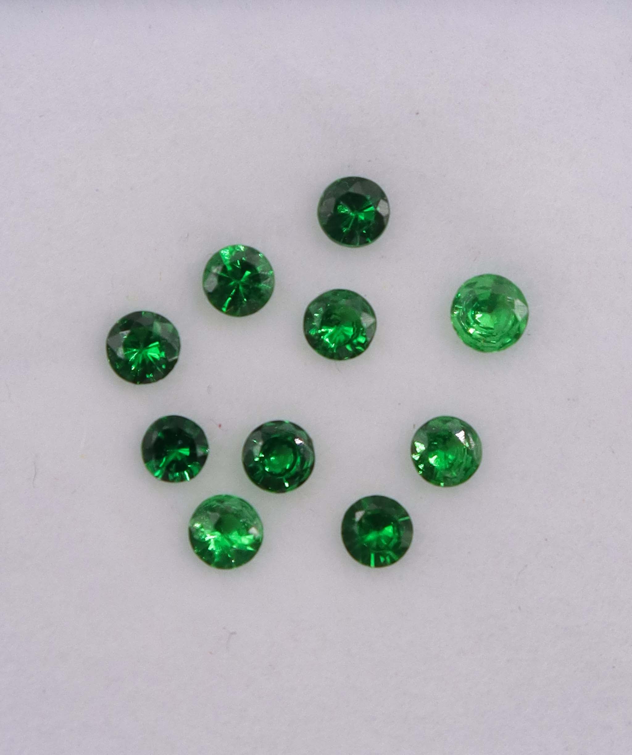 Luxury Promise 0.94ct Tsavorite Round 10pcs DXBCS1321