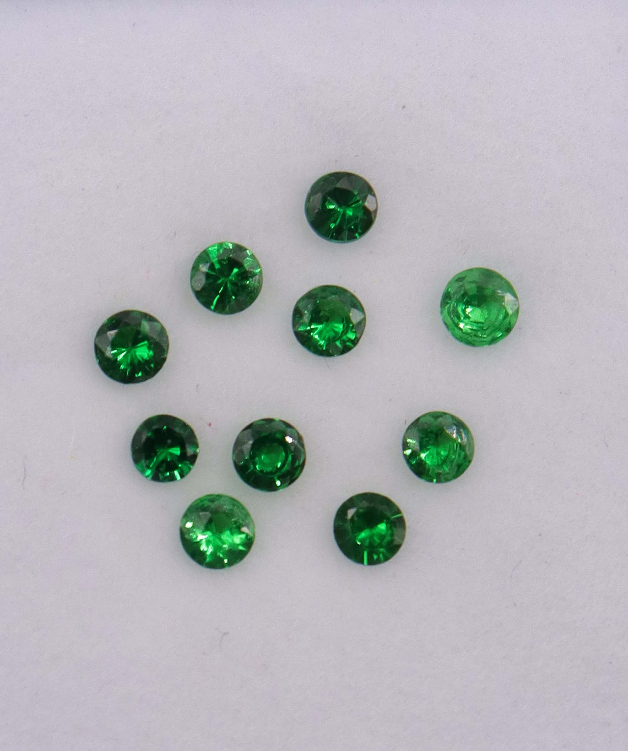 Luxury Promise 0.94ct Tsavorite Round 10pcs DXBCS1321