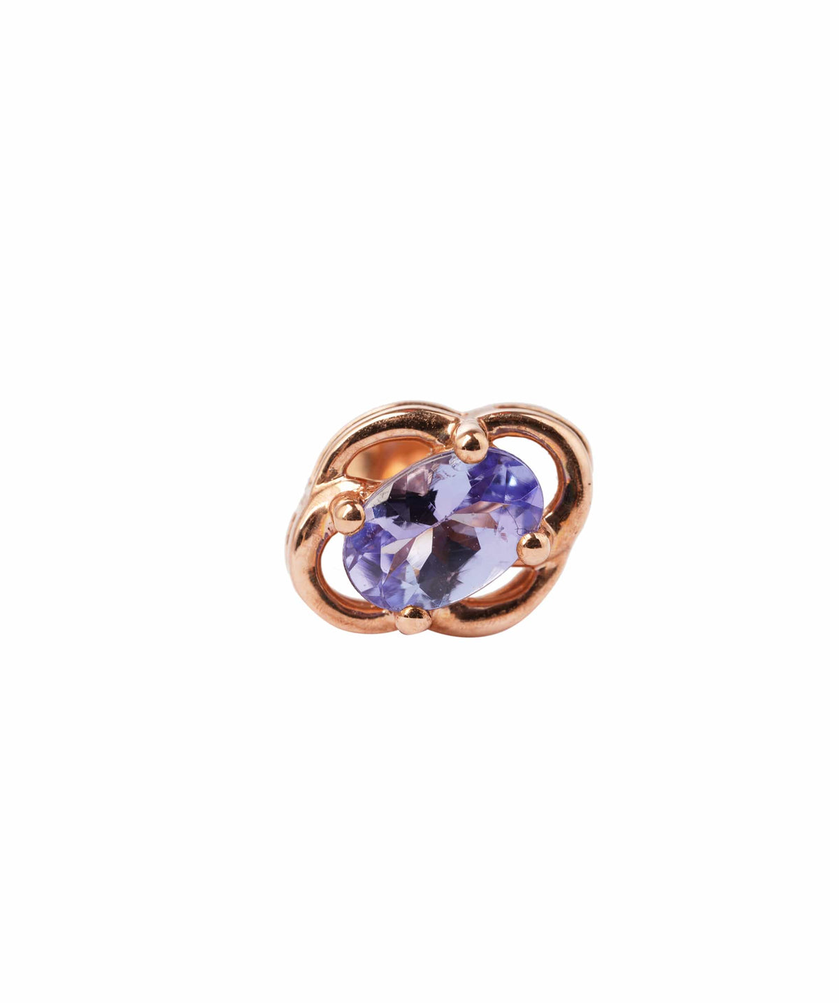 Luxury Promise 0.95ct Tanzanite 10K Rose Gold Push & Post Earrings - 1.95g ANC2045