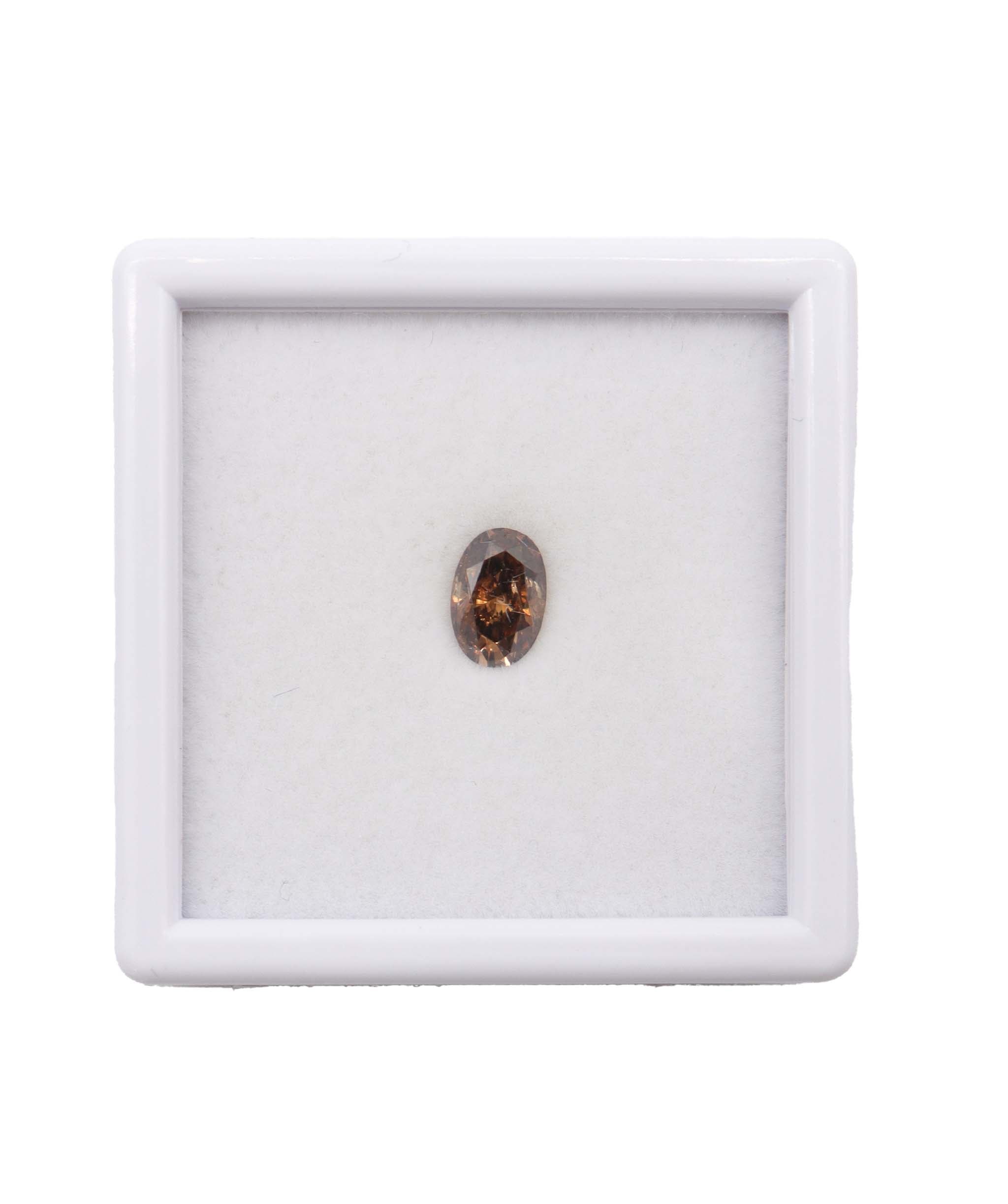 Luxury Promise 1.00ct Cognac Oval Shap Diamond DXBS4489