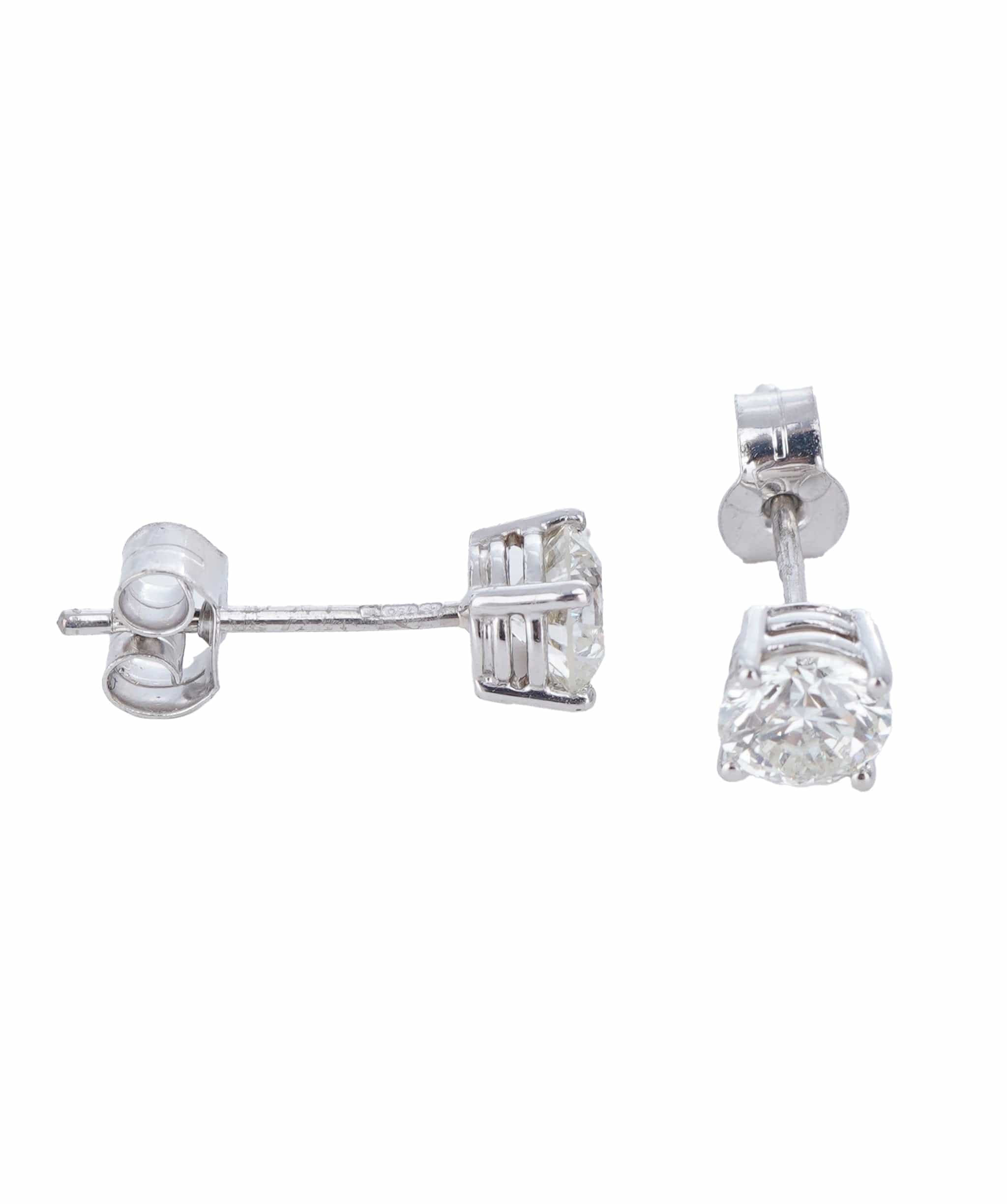Luxury Promise 1.01 ct ROUND DIAMOND WHITE GOLD EARRINGS ANL-S21-3