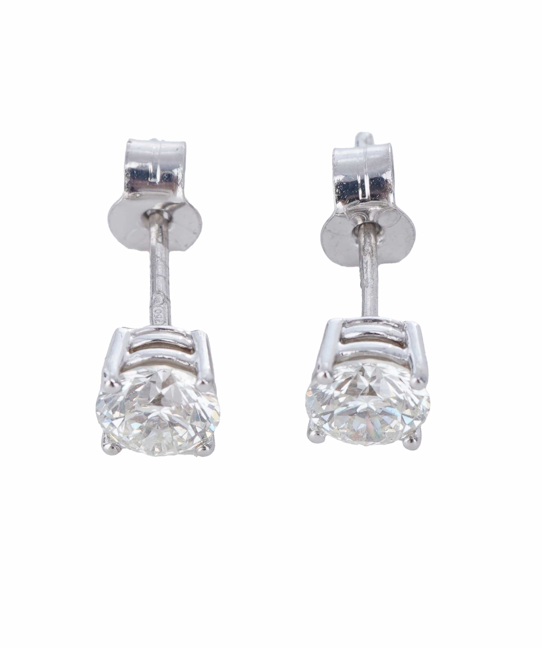 Luxury Promise 1.01 ct ROUND DIAMOND WHITE GOLD EARRINGS ANL-S21-3