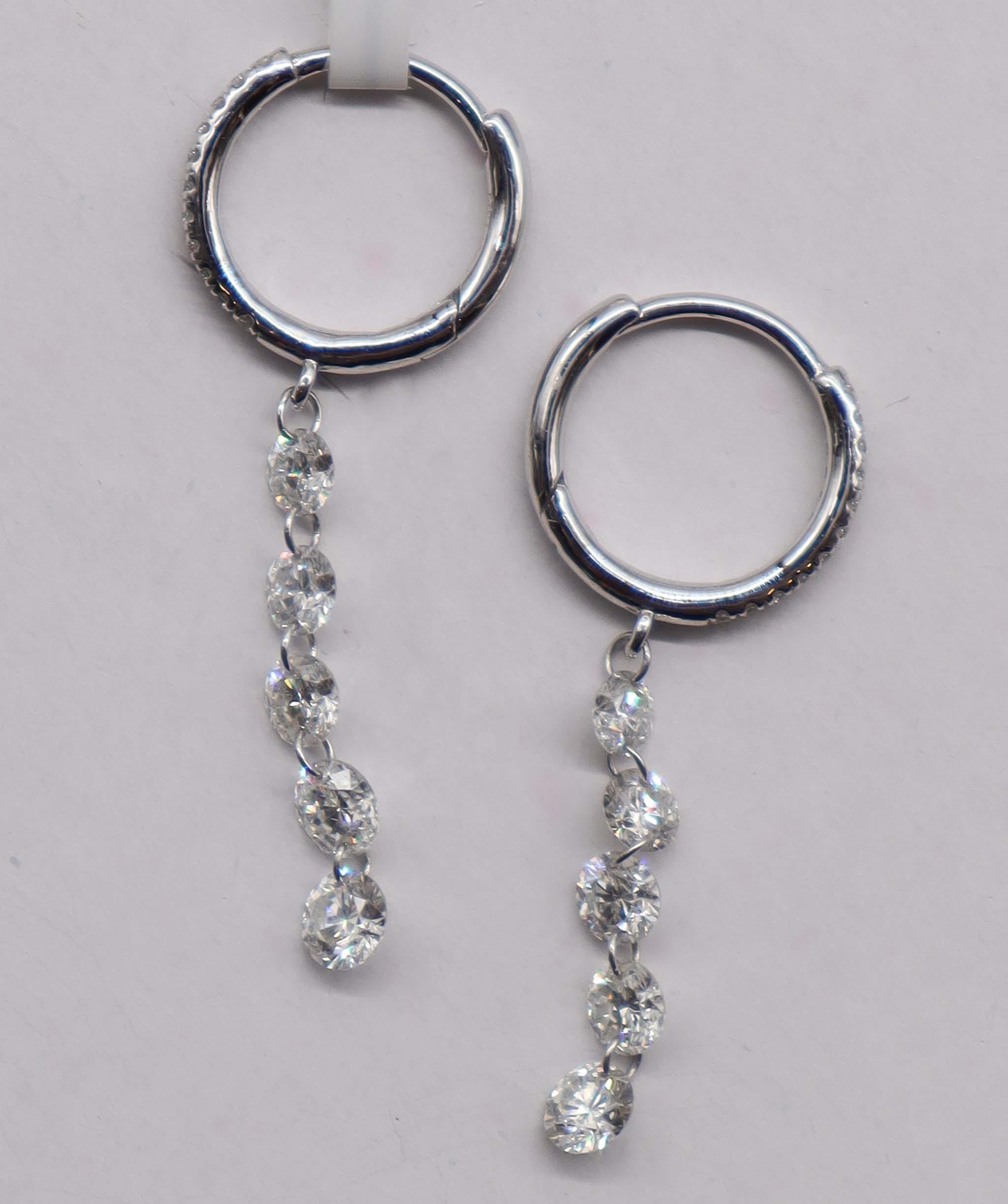Luxury Promise 1.06ct SMALL DIAMONDS WHITE FULLCUT EARRINGS E7891
