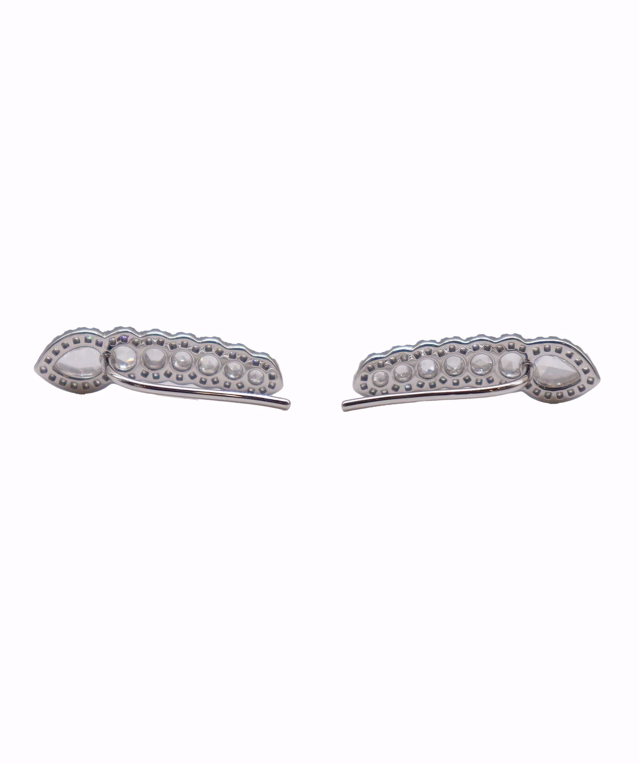 Luxury Promise 1.06ct WHITE PEAR ROSECUT SMALL DIAMONDS