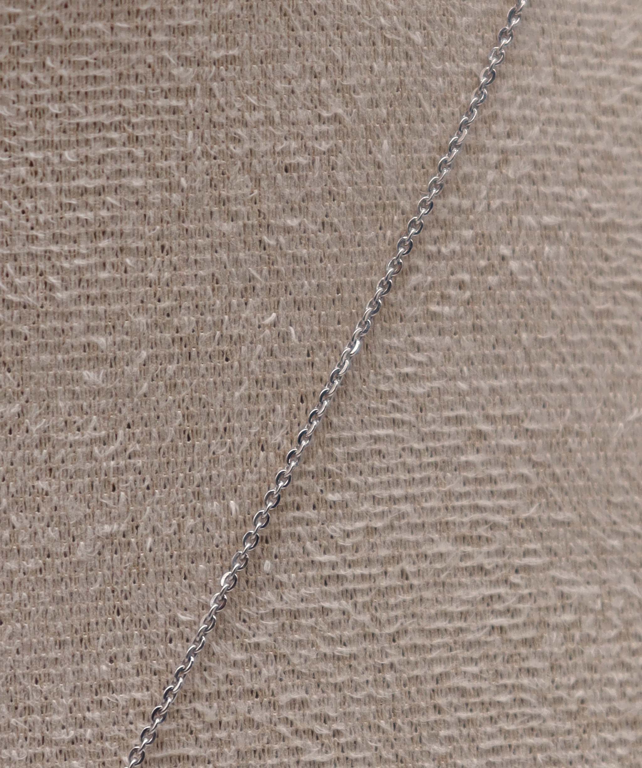 Luxury Promise 1.11ct Rose Cut Diamond Necklace White Gold C9331