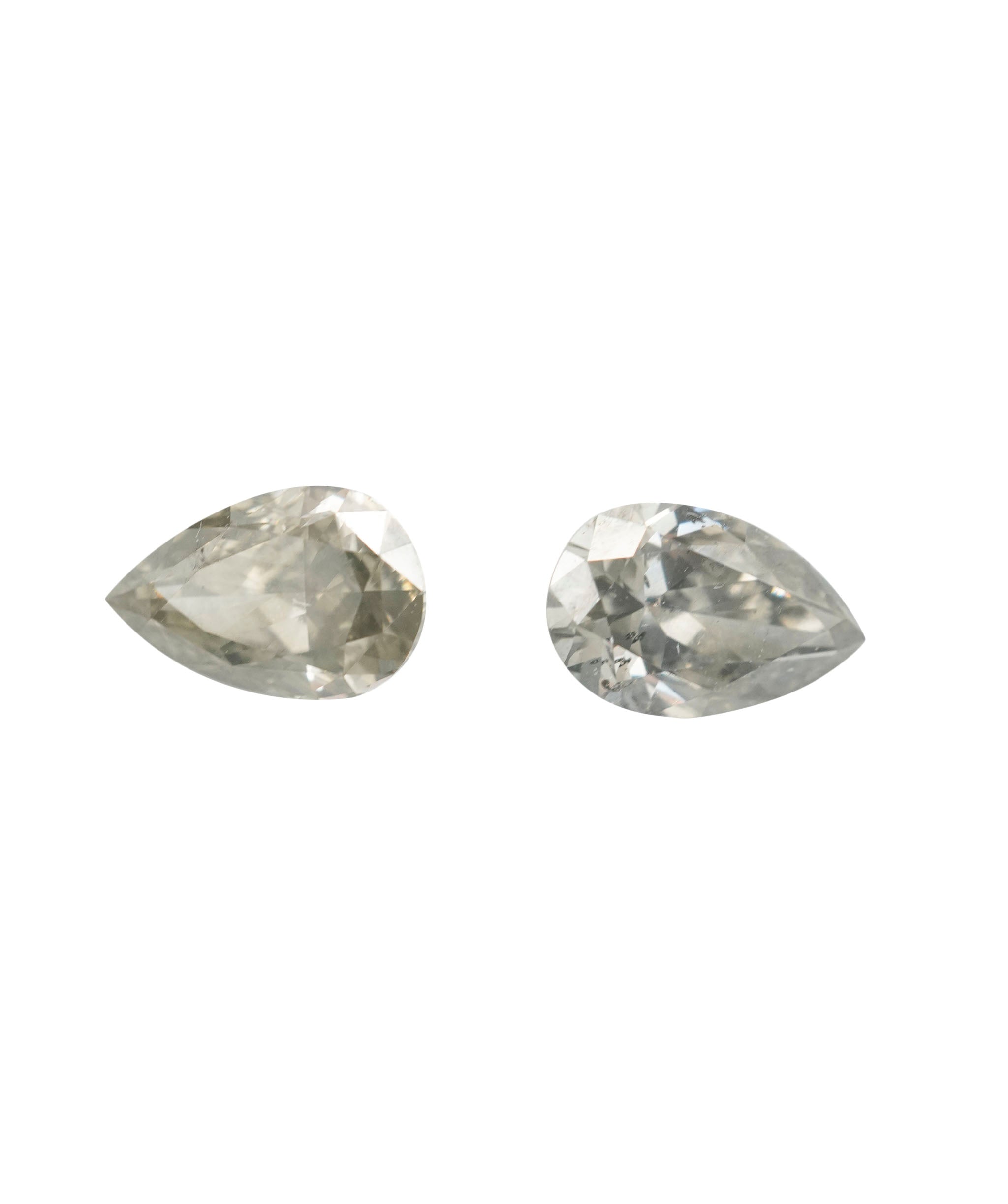 Luxury Promise 1.16ct GREY PEARSHAPE DIAMOND DUO DBXN0550