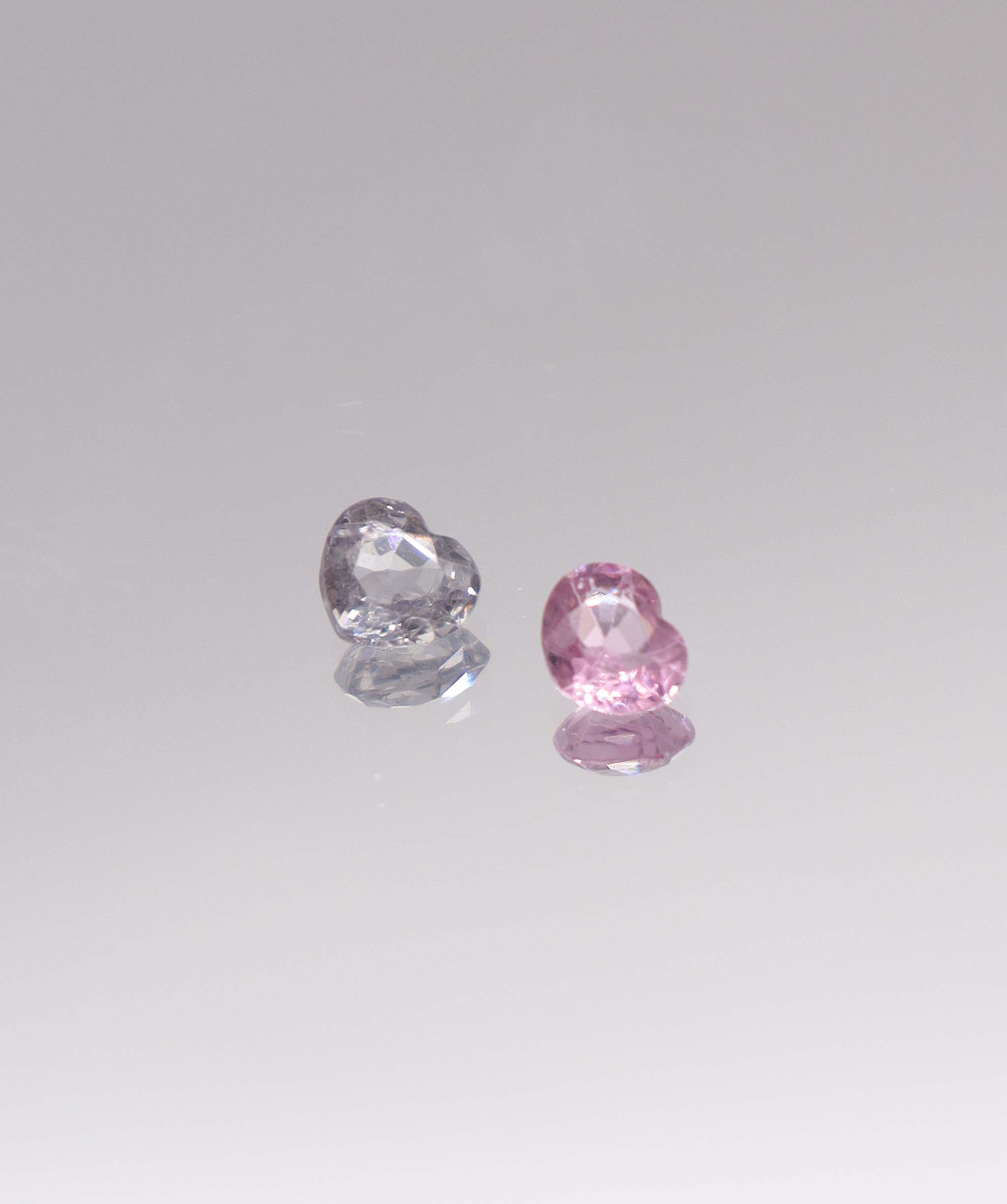 Luxury Promise 1.1ct pink-grey heart spinel DXBCD1107