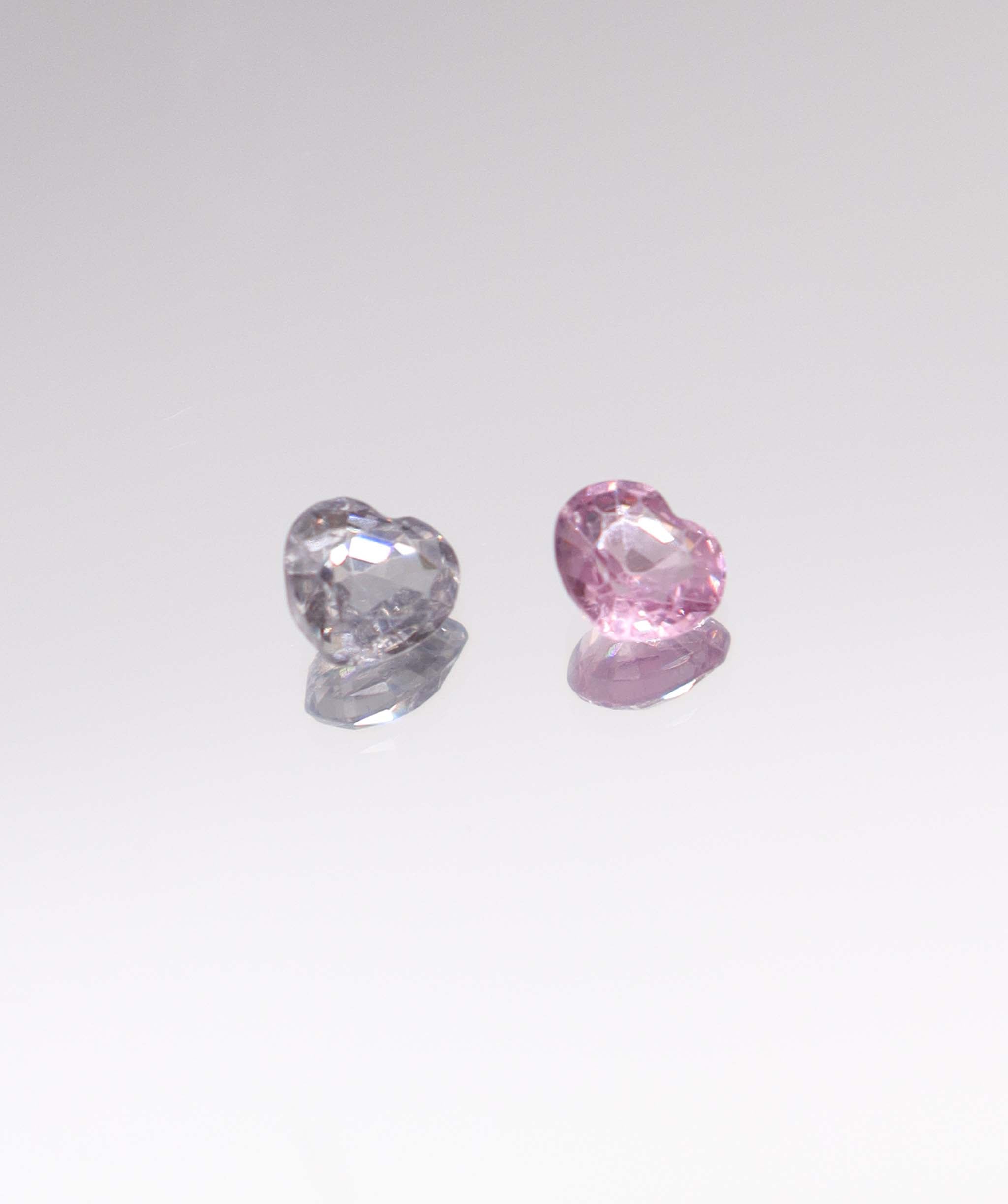 Luxury Promise 1.1ct pink-grey heart spinel DXBCD1107