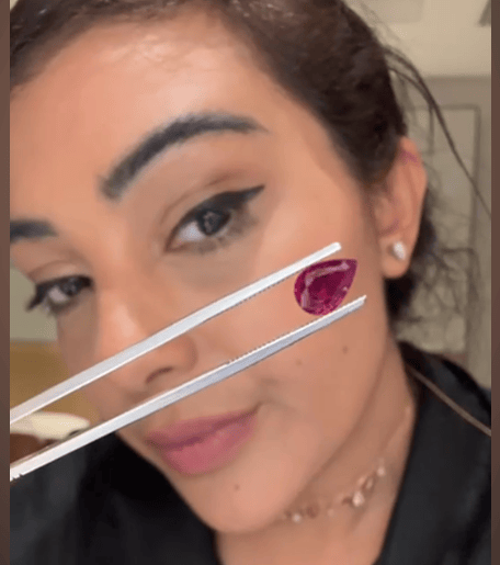 Luxury Promise 1.29ct Ruby Unheated Pear DXBCD0388