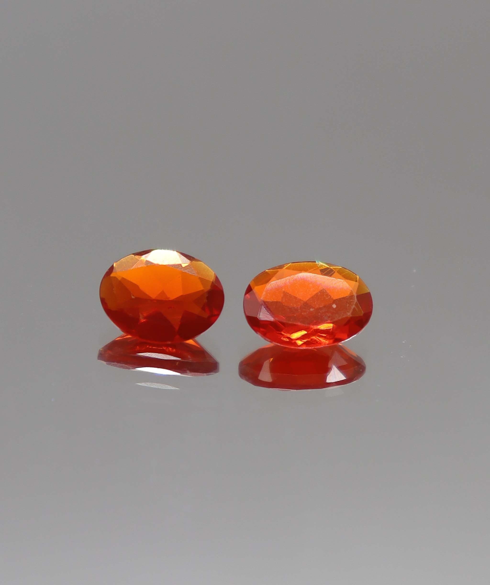 Luxury Promise 1.31ct Fire Opal Oval pair DXBCS2317