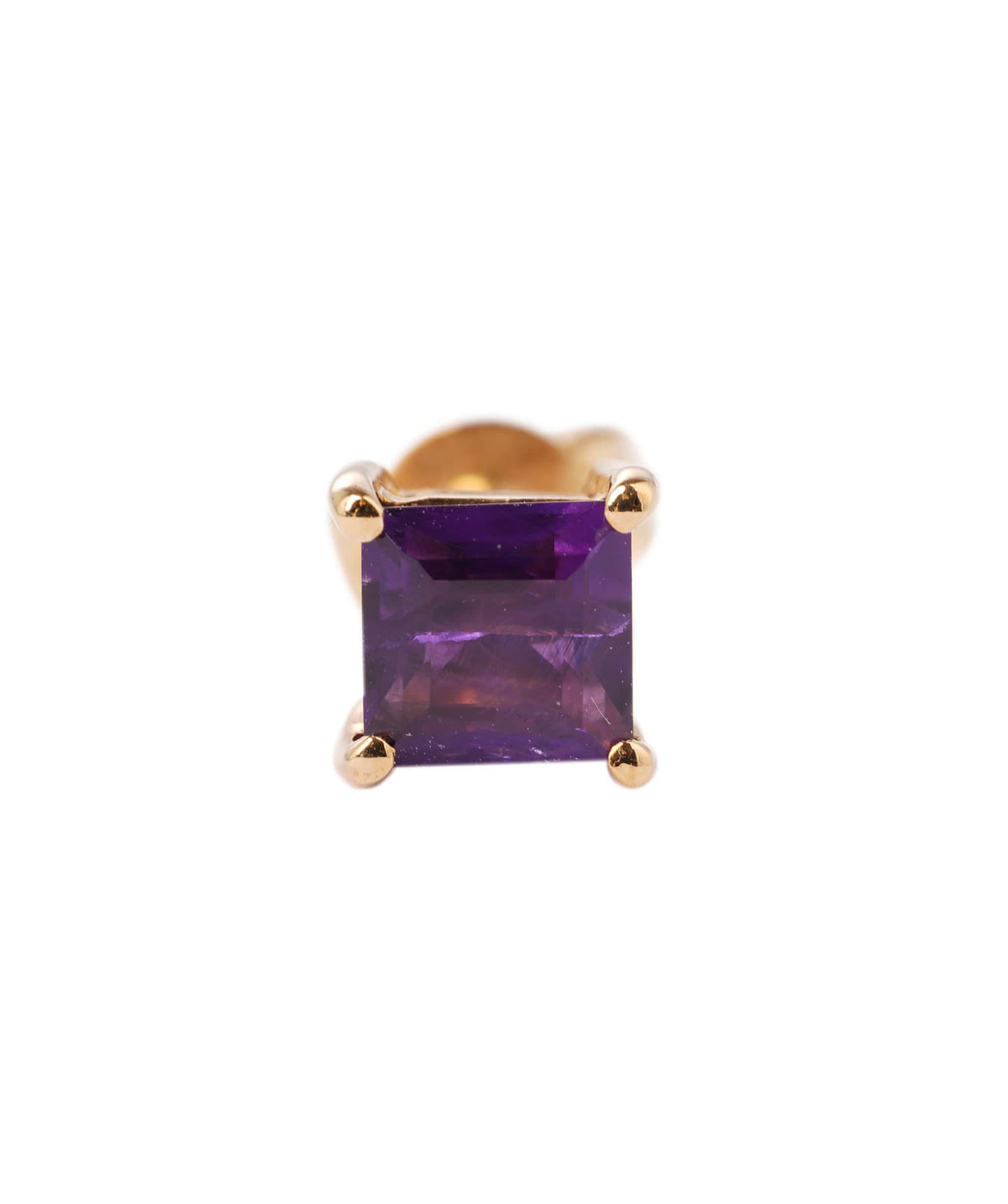 Luxury Promise 1.3ct Amethyst 9K Yellow Gold Push & Post Earrings - 1.3g ANC2046
