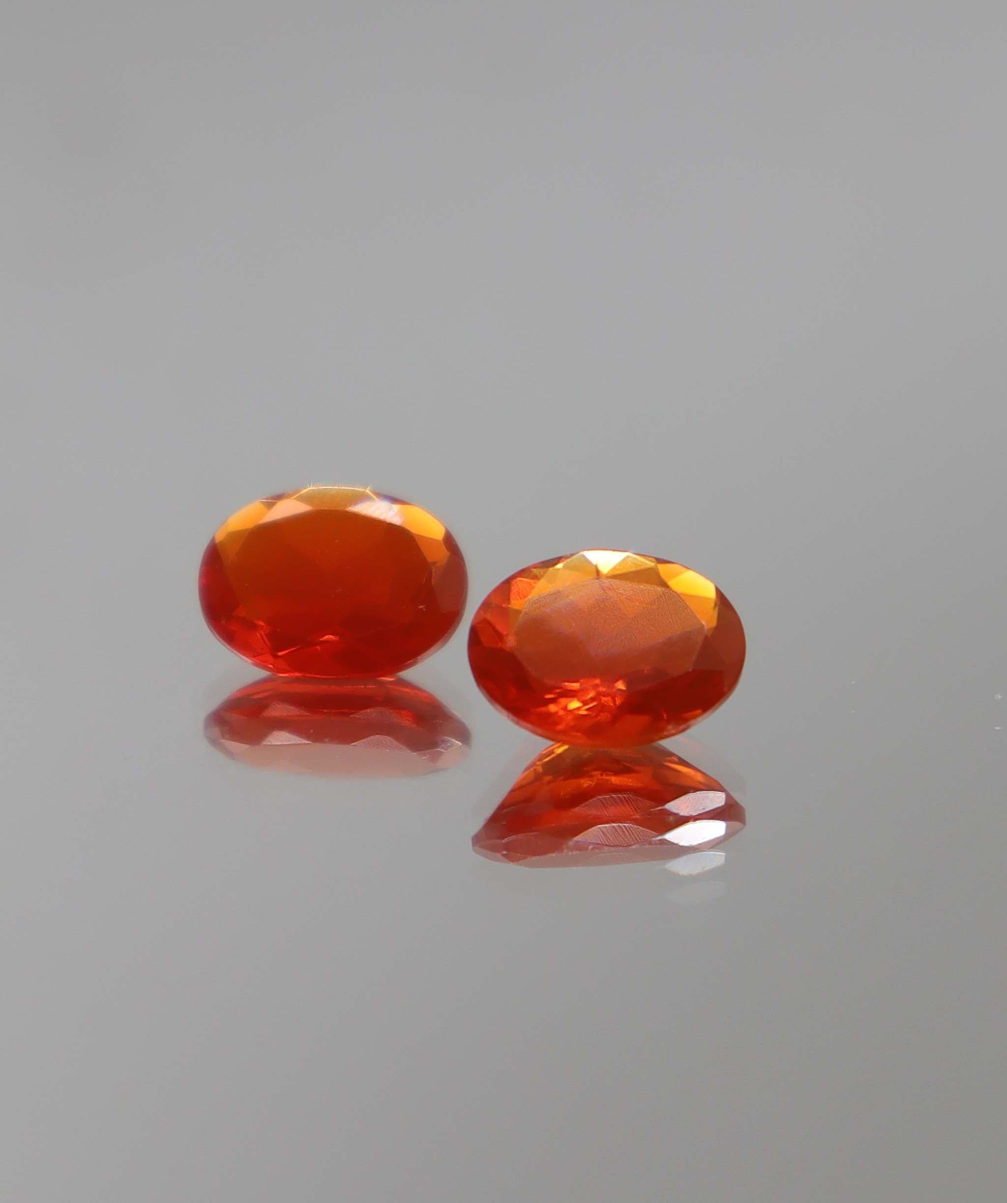 Luxury Promise 1.46ct Fire Opal Oval pair DXBCS2318