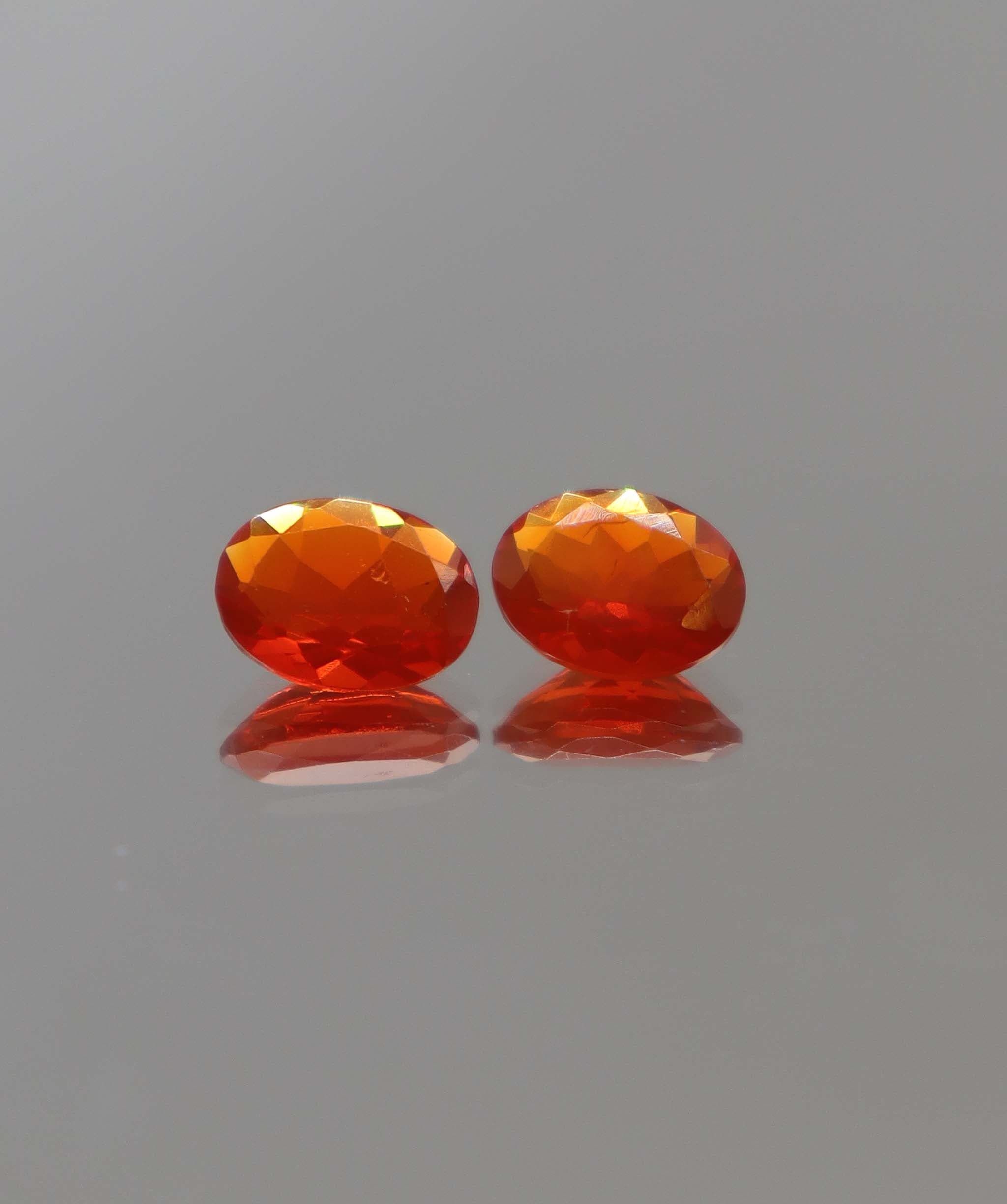 Luxury Promise 1.46ct Fire Opal Oval pair DXBCS2319
