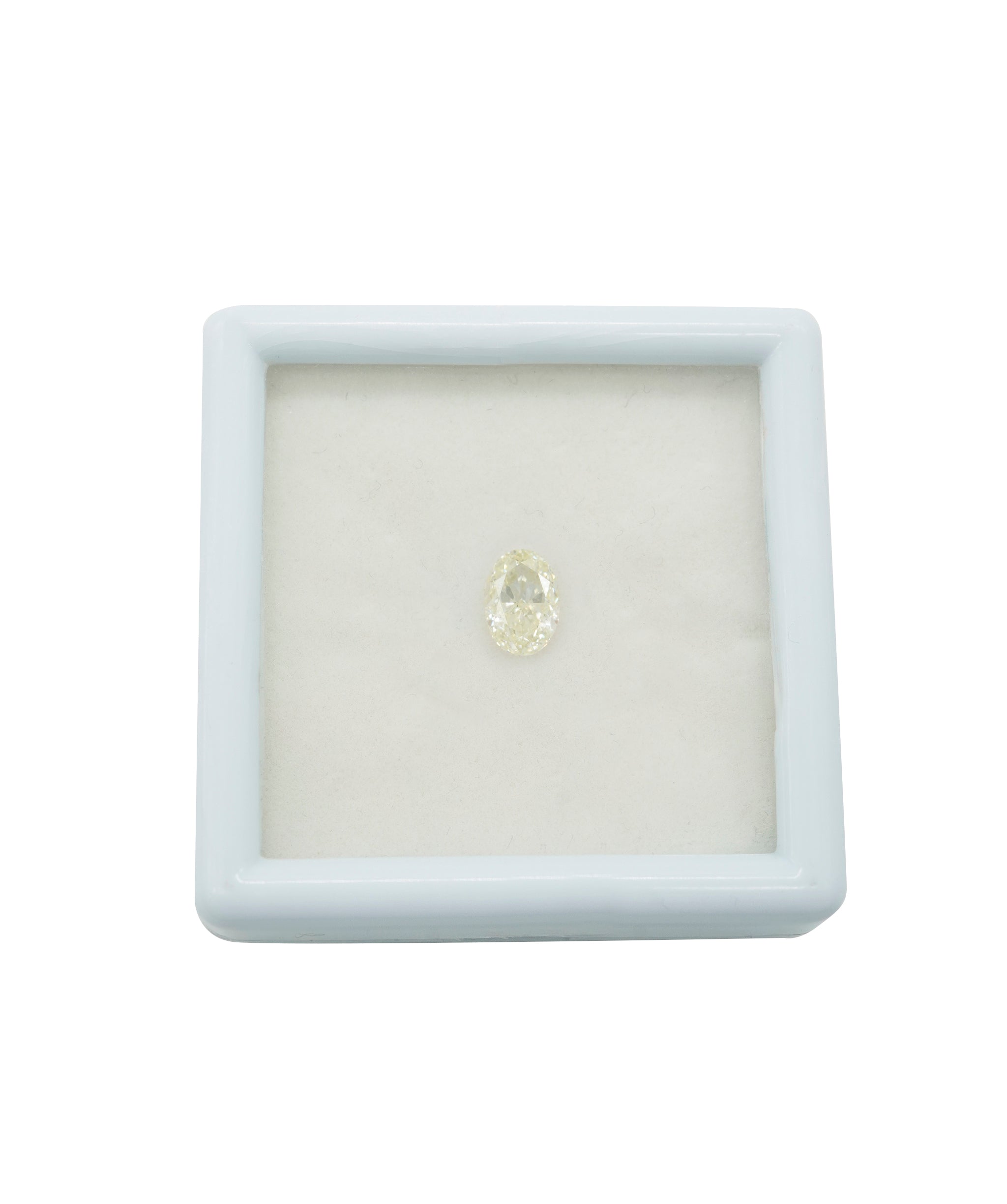 Luxury Promise 1.51ct LIGHT FANCY YELLOW ANTIQUE-CUT OVAL DIAMOND DBXN0397