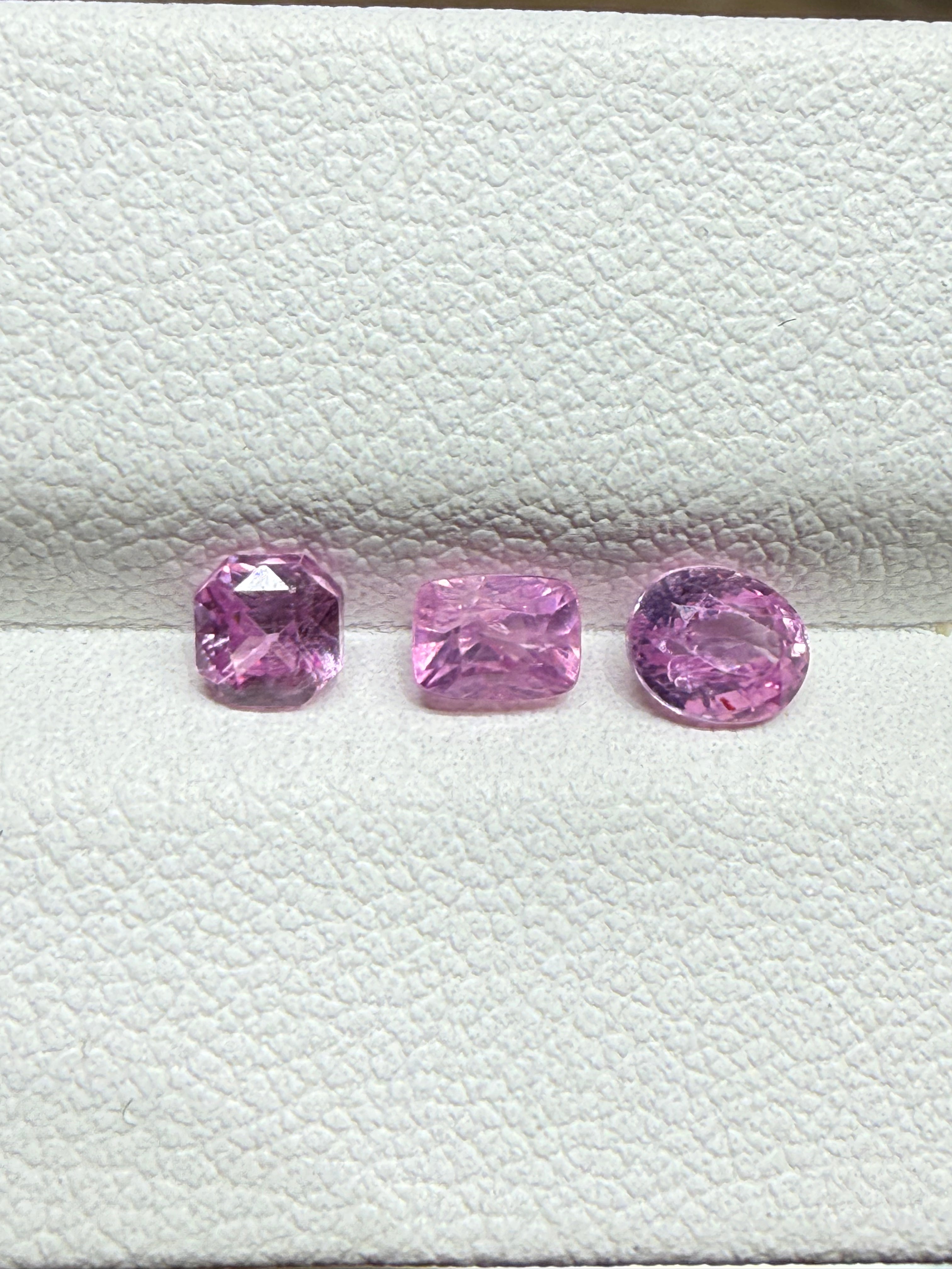 Luxury Promise 1.52ct Pink Sapphire Set 3pcs DXBCS0124