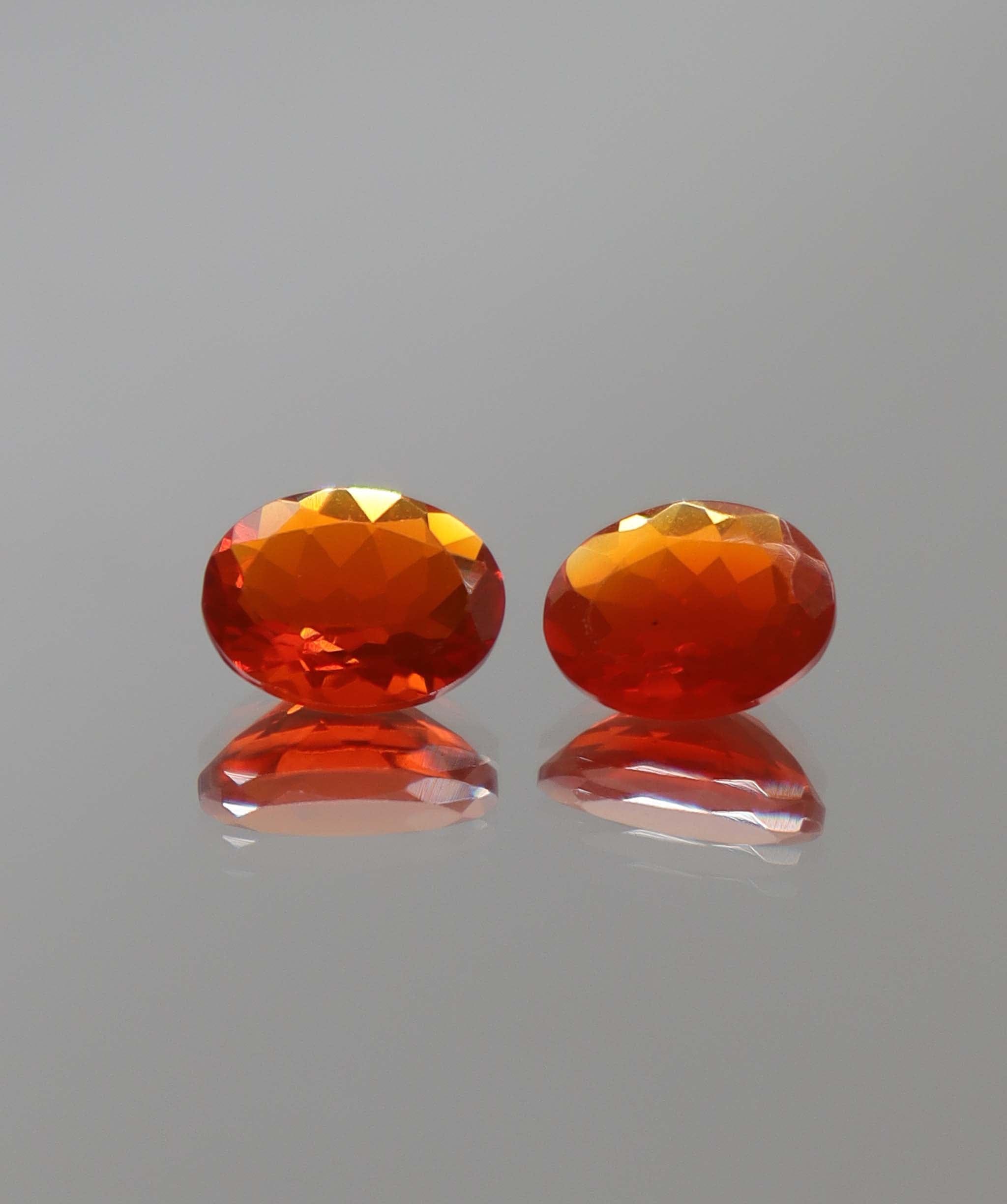 Luxury Promise 1.55ct Fire Opal Oval pair DXBCS2322