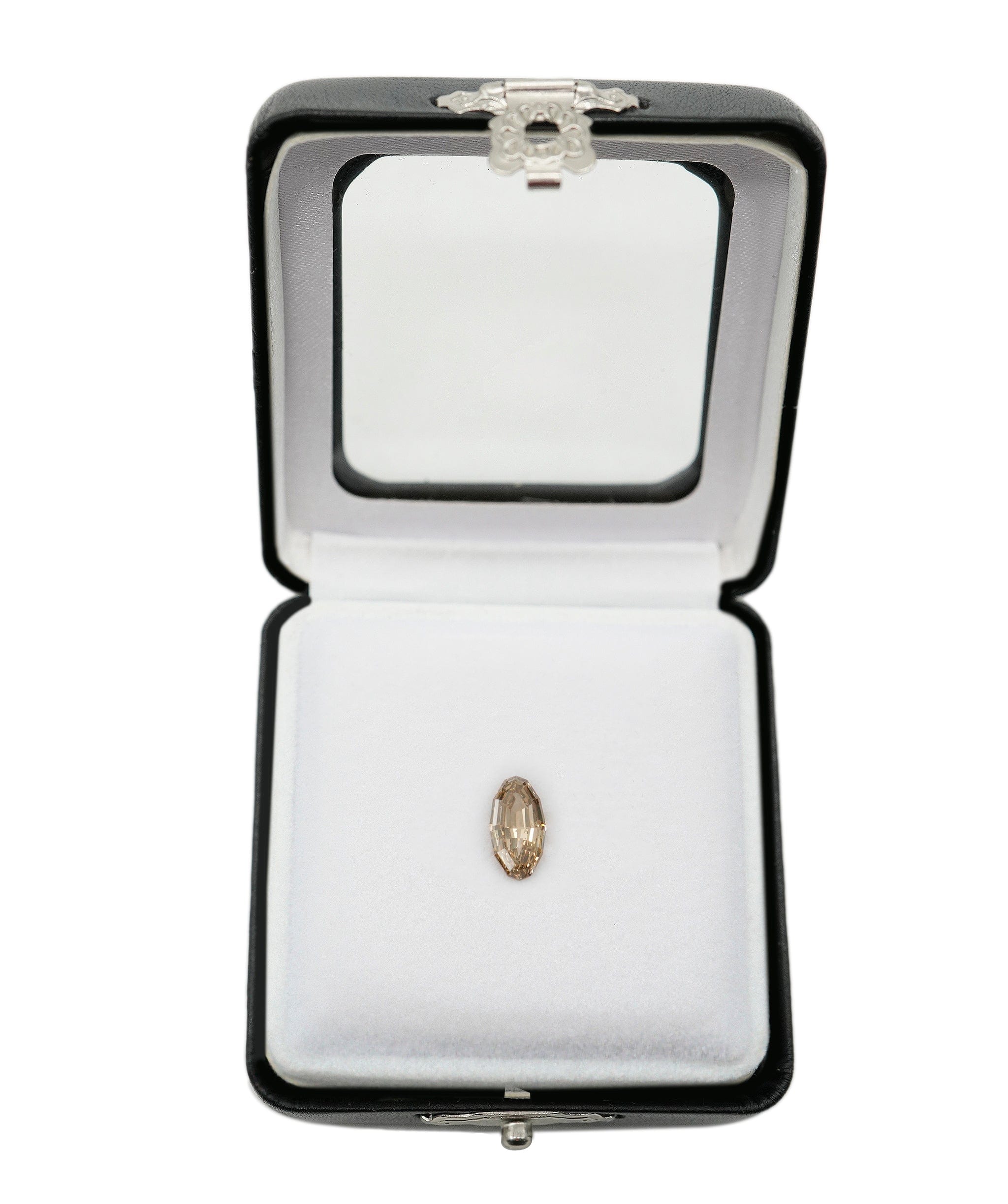 Luxury Promise 1.67ct AMBER FLAME/DEEP PINK ANTIQUE-CUT OVAL DIAMOND DBXN0371