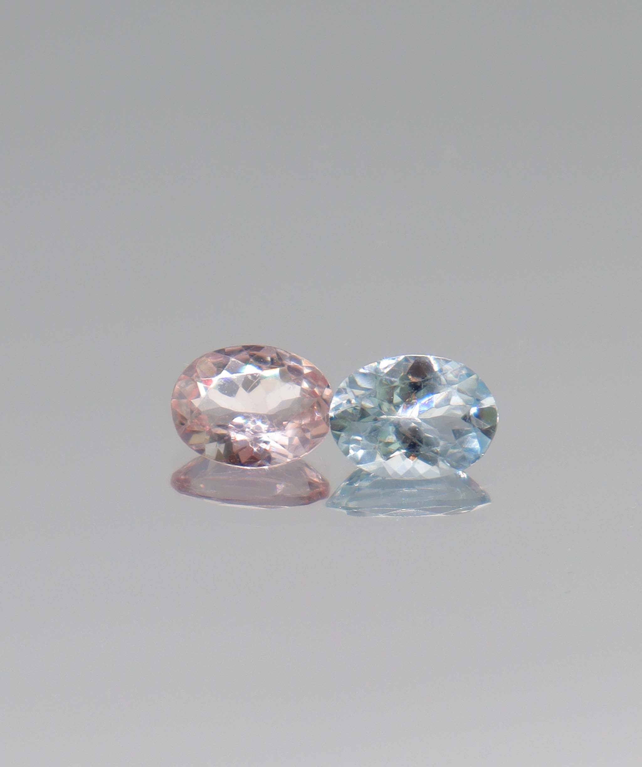 Luxury Promise 1.81ct Aqua and Morganite Pair DXBCS2482