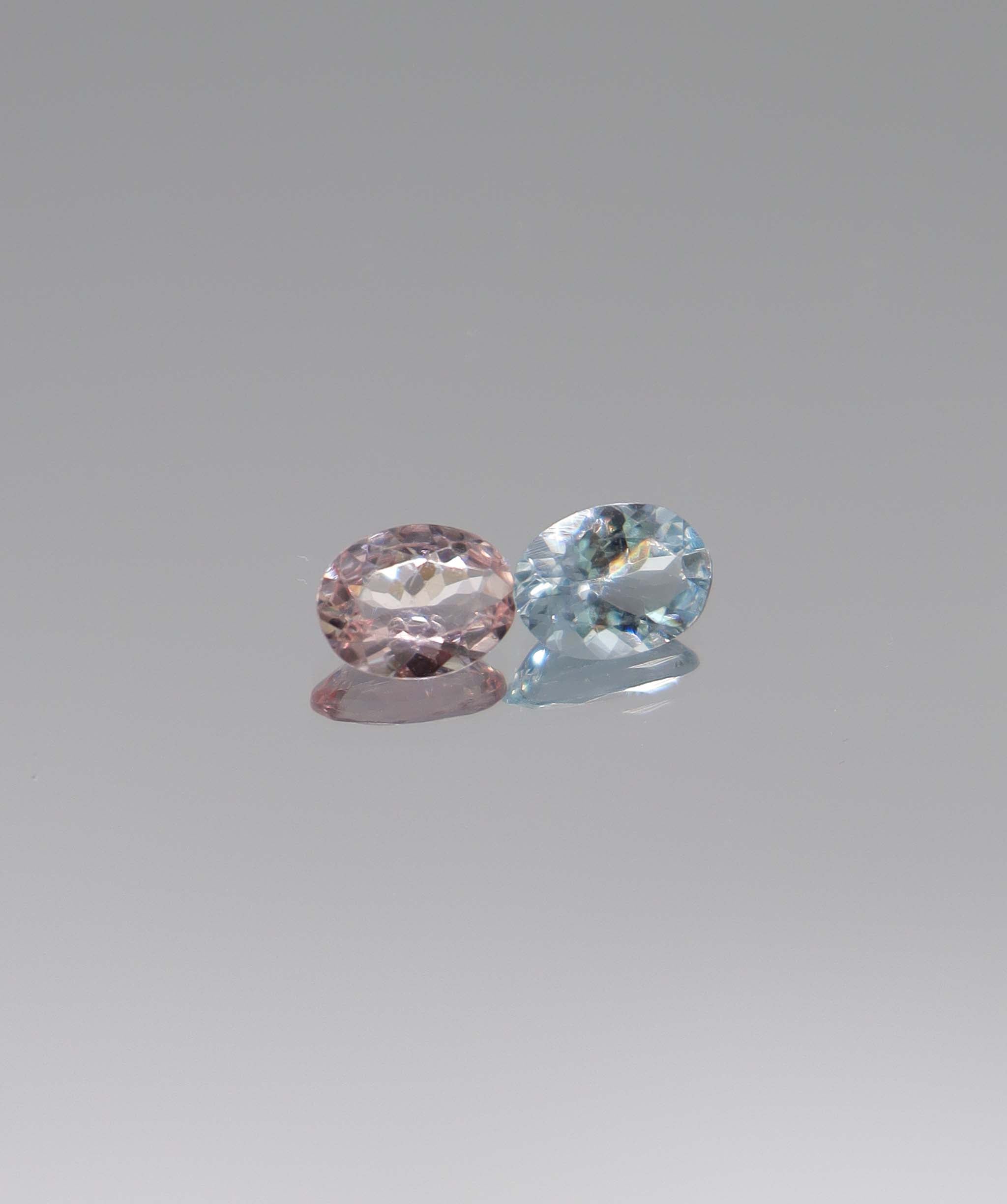 Luxury Promise 1.81ct Aqua and Morganite Pair DXBCS2482