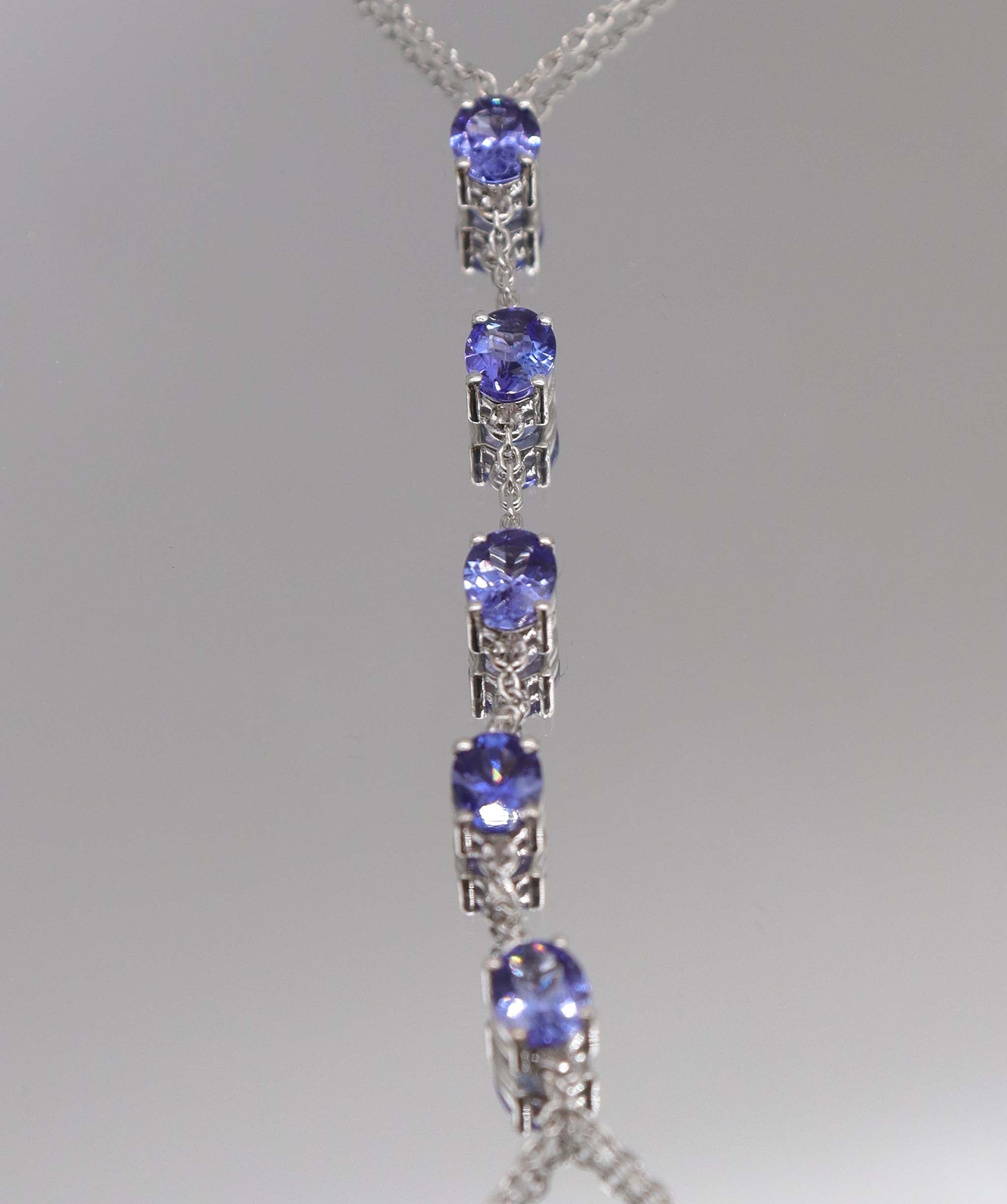 Luxury Promise 1.86ct Tanzanite Oval WG Handchain DXBS5626