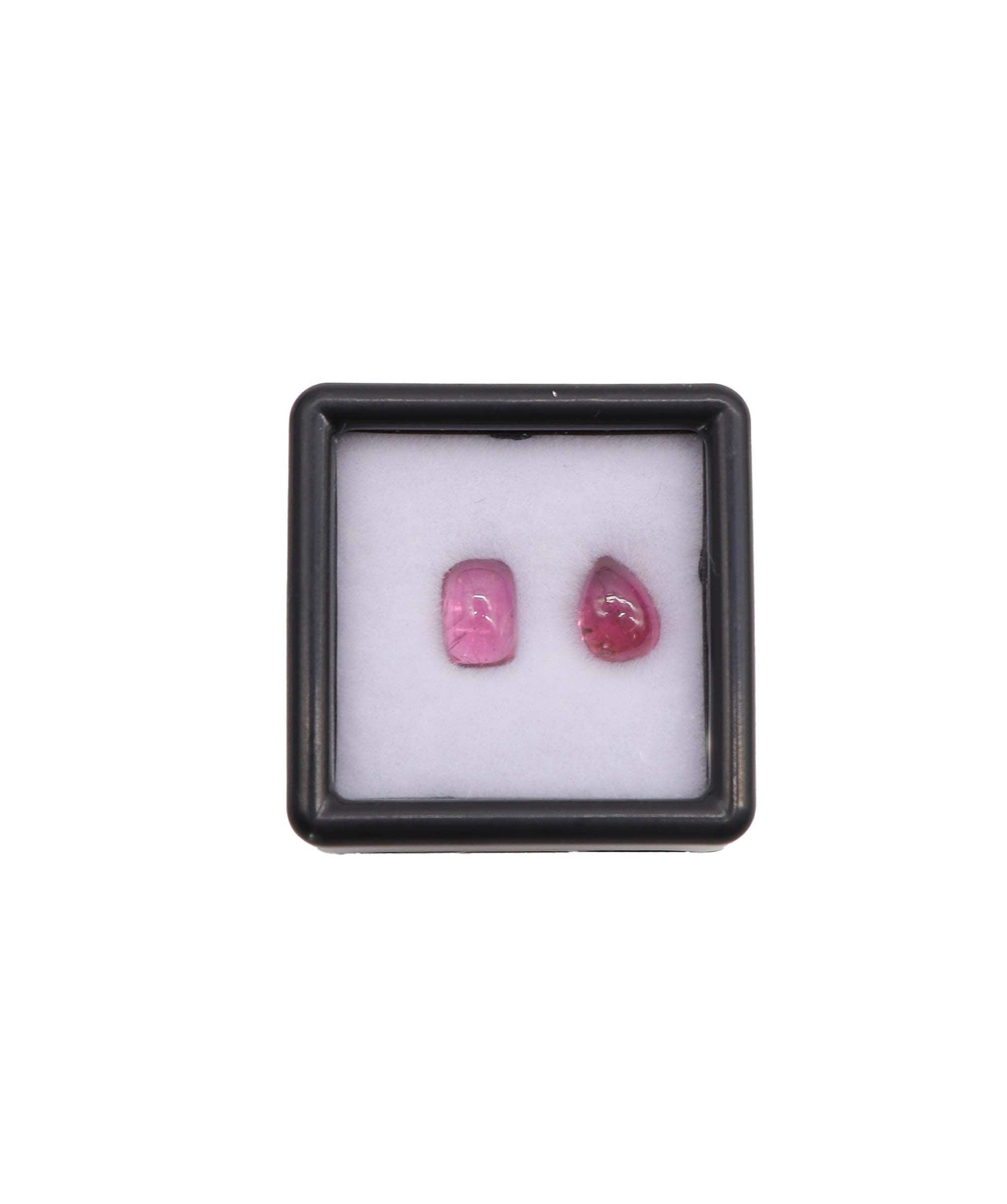 Luxury Promise 1.87ct Cherry Tourmaline Pear & Pink Tourmaline Cushion RDC0774