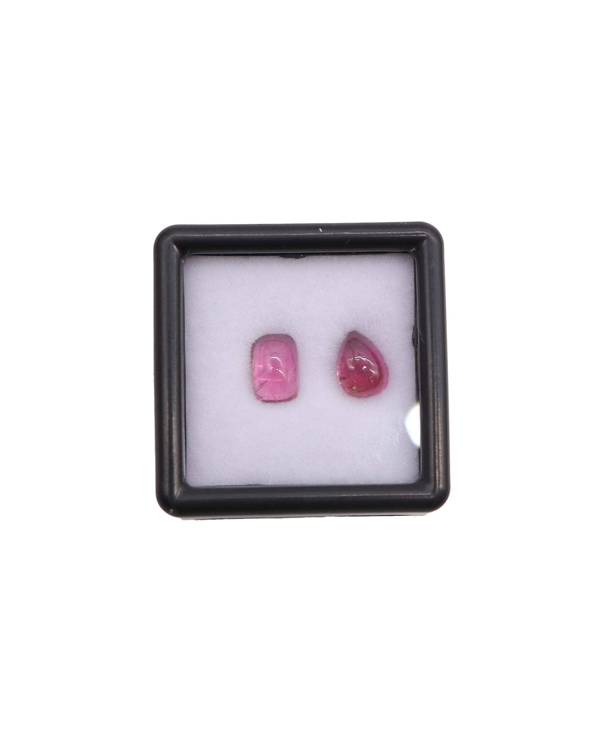 Luxury Promise 1.87ct Cherry Tourmaline Pear & Pink Tourmaline Cushion RDC0774