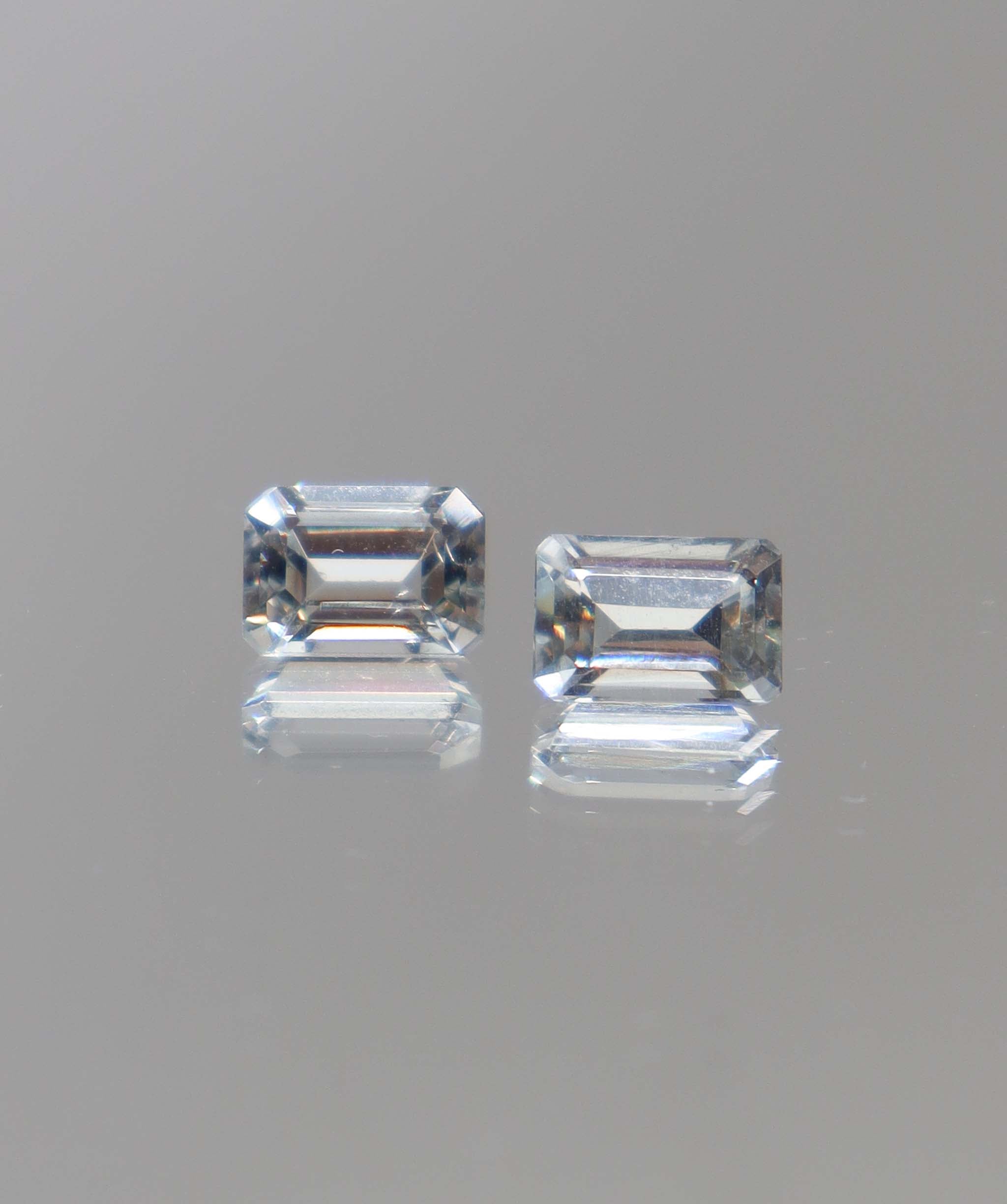 Luxury Promise 1.93ct Aquamarine Emerald pair DXBCS2231